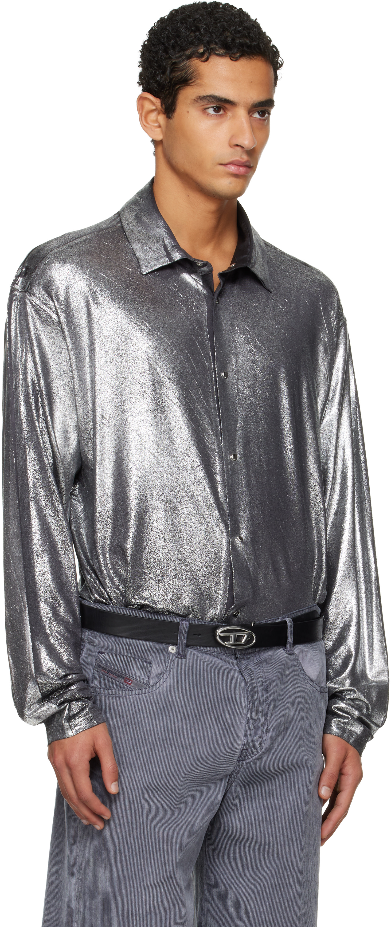 Diesel - シルバー S-FRED-FOIL シャツ