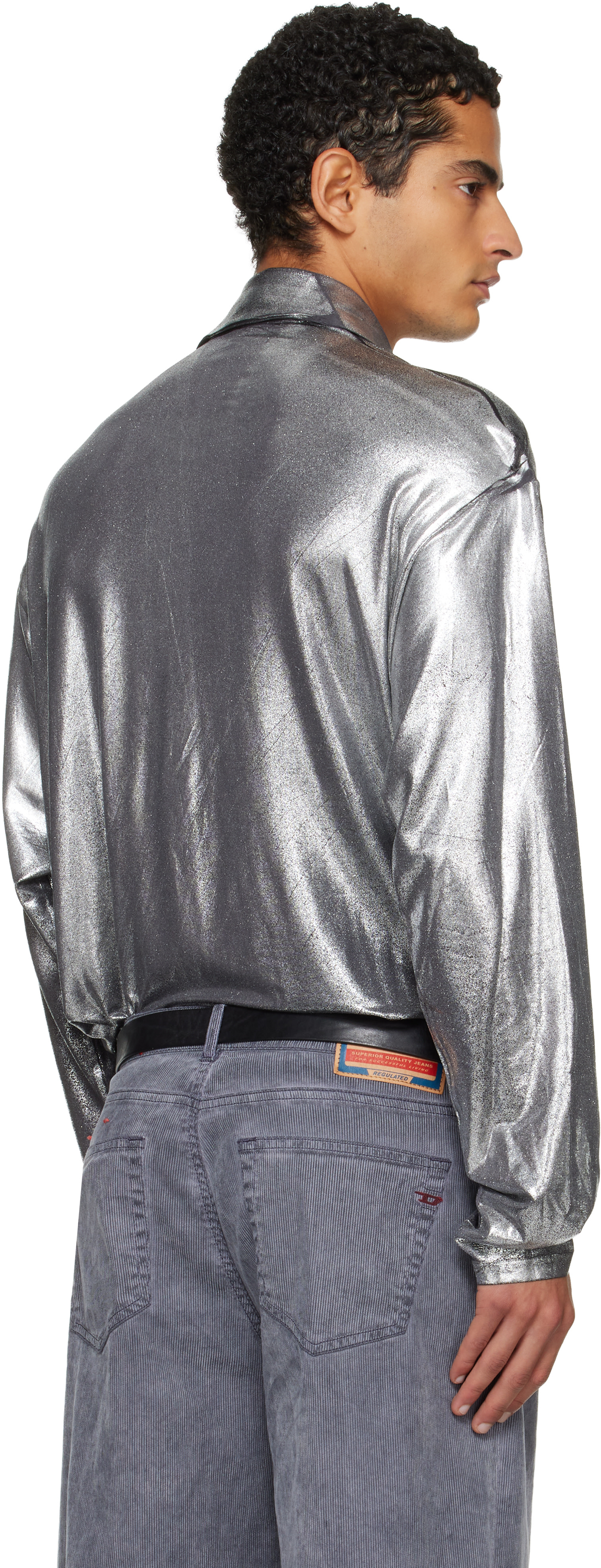 Diesel - シルバー S-FRED-FOIL シャツ