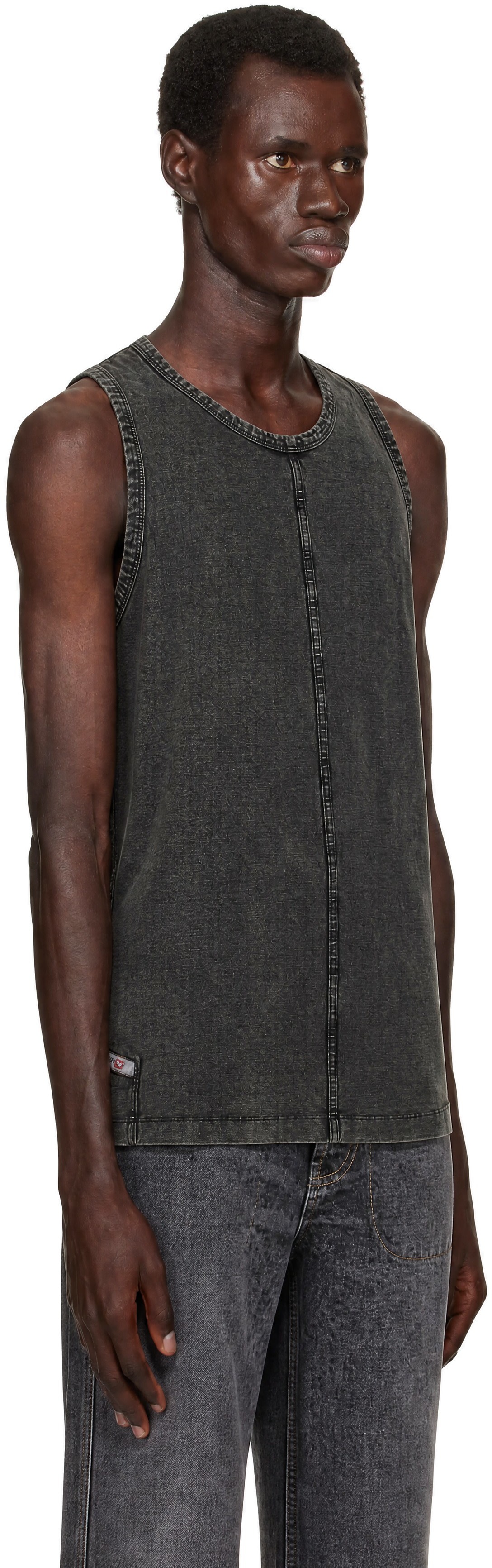 Diesel - Débardeur gris en jersey