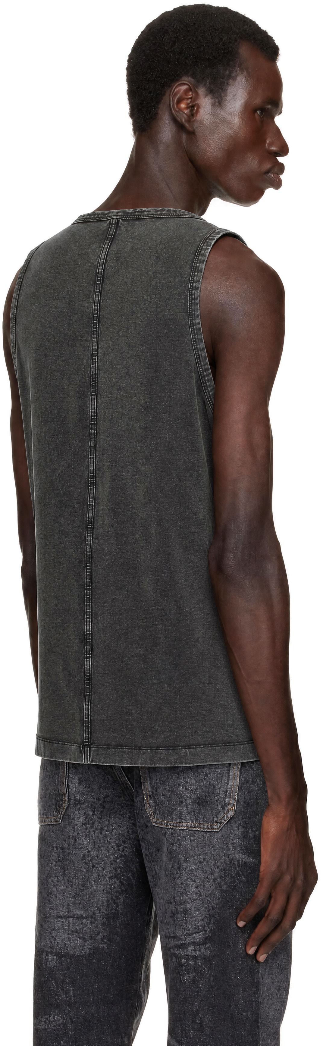 Diesel - Débardeur gris en jersey