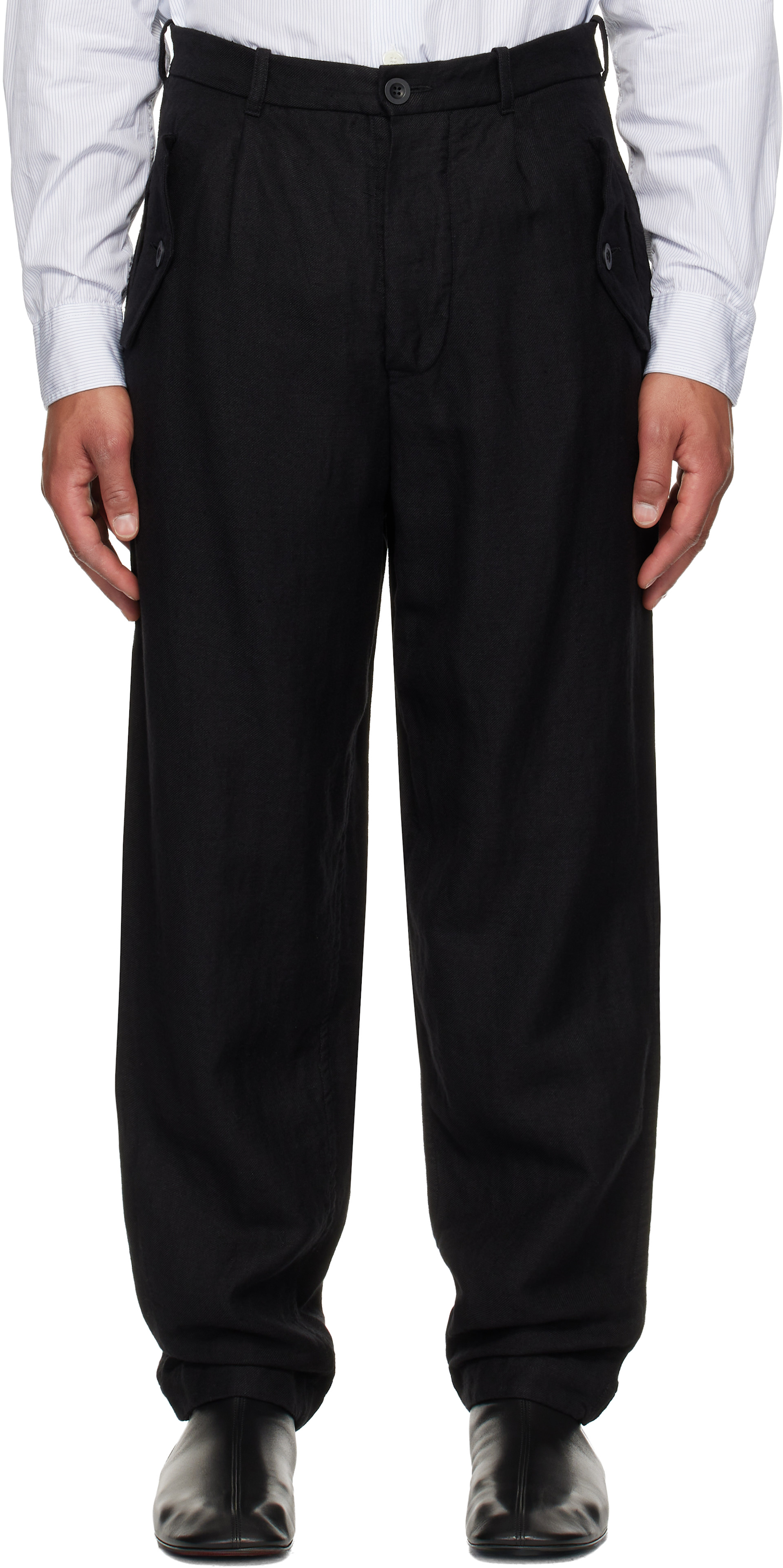 CASEY CASEY - Pantalon Hiroshi noir