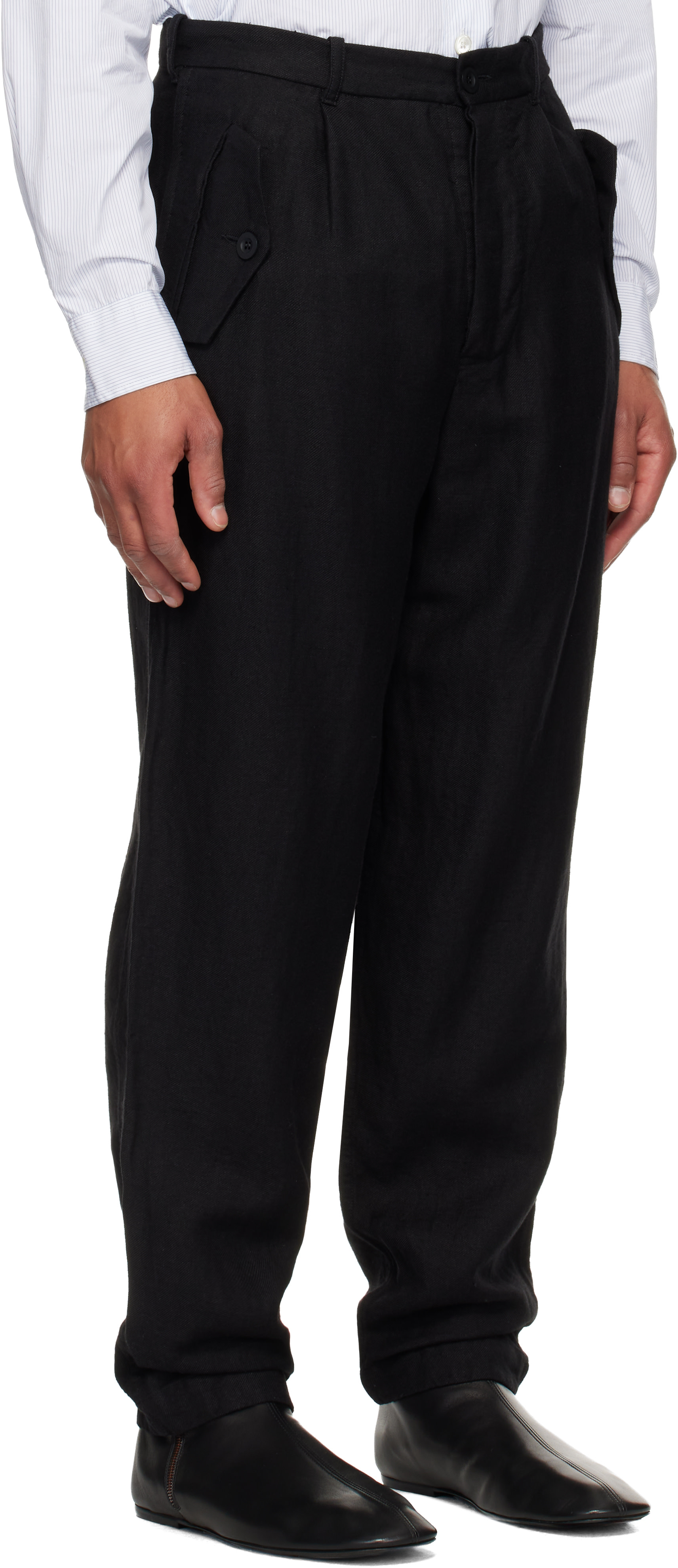 CASEY CASEY - Pantalon Hiroshi noir