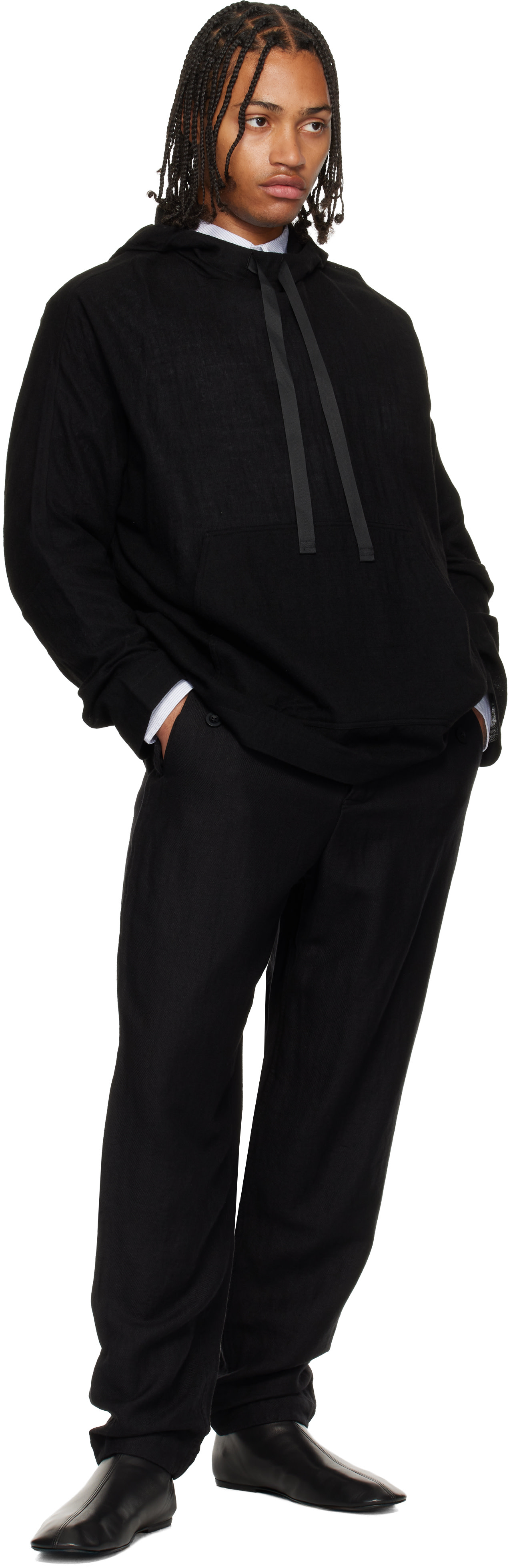 CASEY CASEY - Pantalon Hiroshi noir