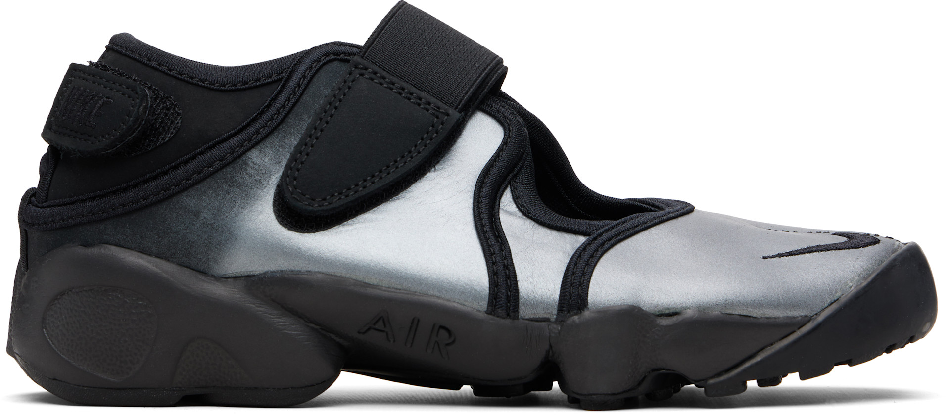 Nike: Silver Air Rift Leather Sneakers | SSENSE