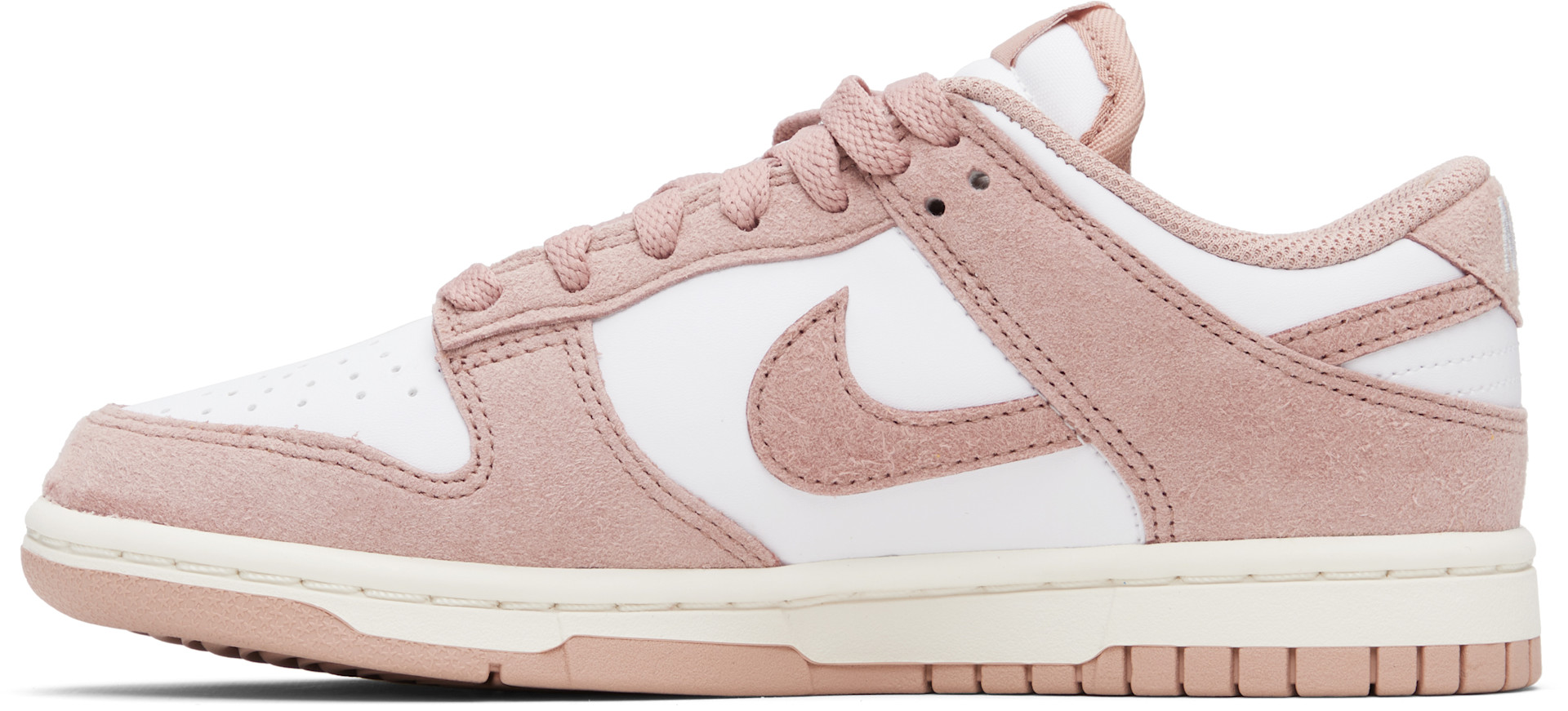 Nike - Baskets basses Dunk rose et blanc