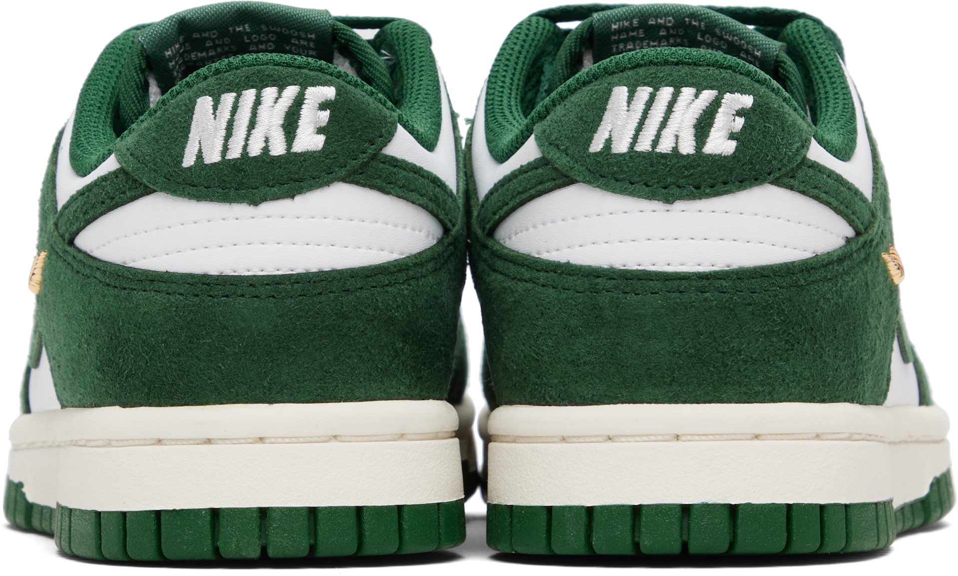 Nike: ホワイト＆グリーン Dunk Low スニーカー | SSENSE 日本