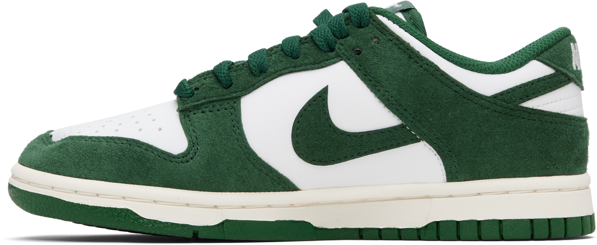 Nike: ホワイト＆グリーン Dunk Low スニーカー | SSENSE 日本