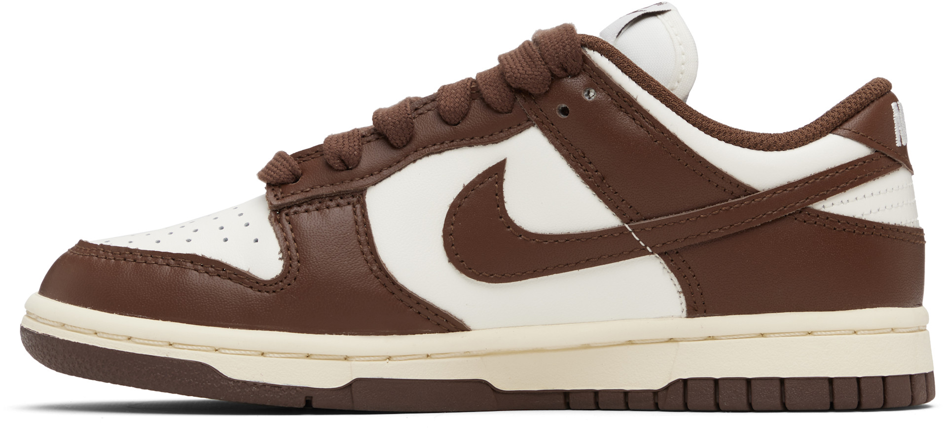 Nike - Baskets basses Dunk blanc et brun