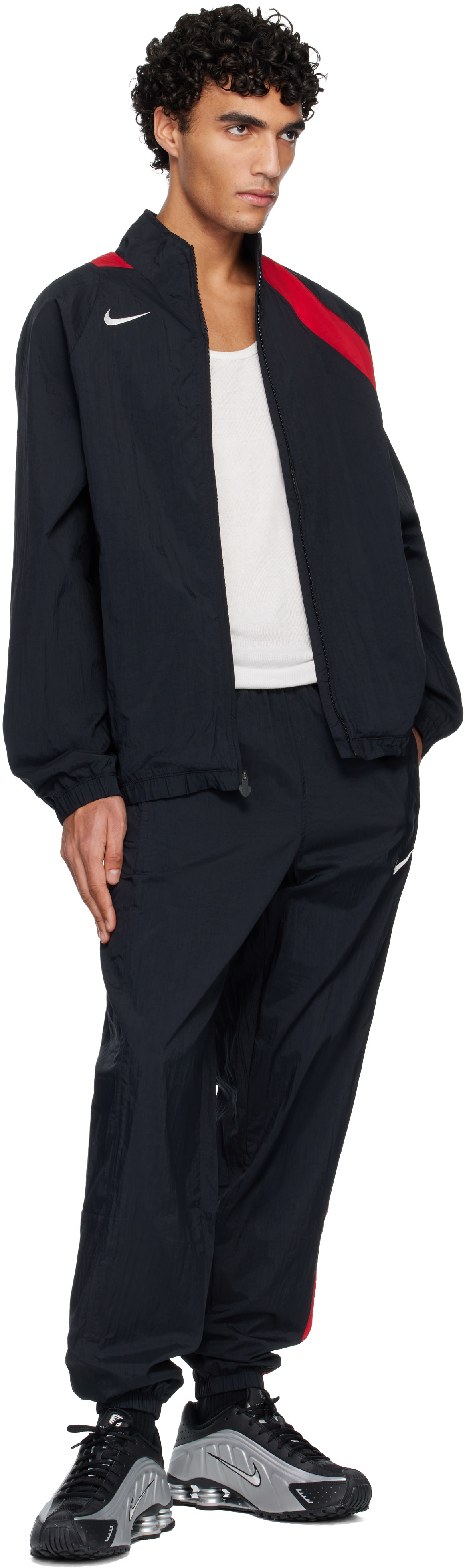 Nike: Black Nike Total 90 Repel Football Track Jacket | SSENSE Canada