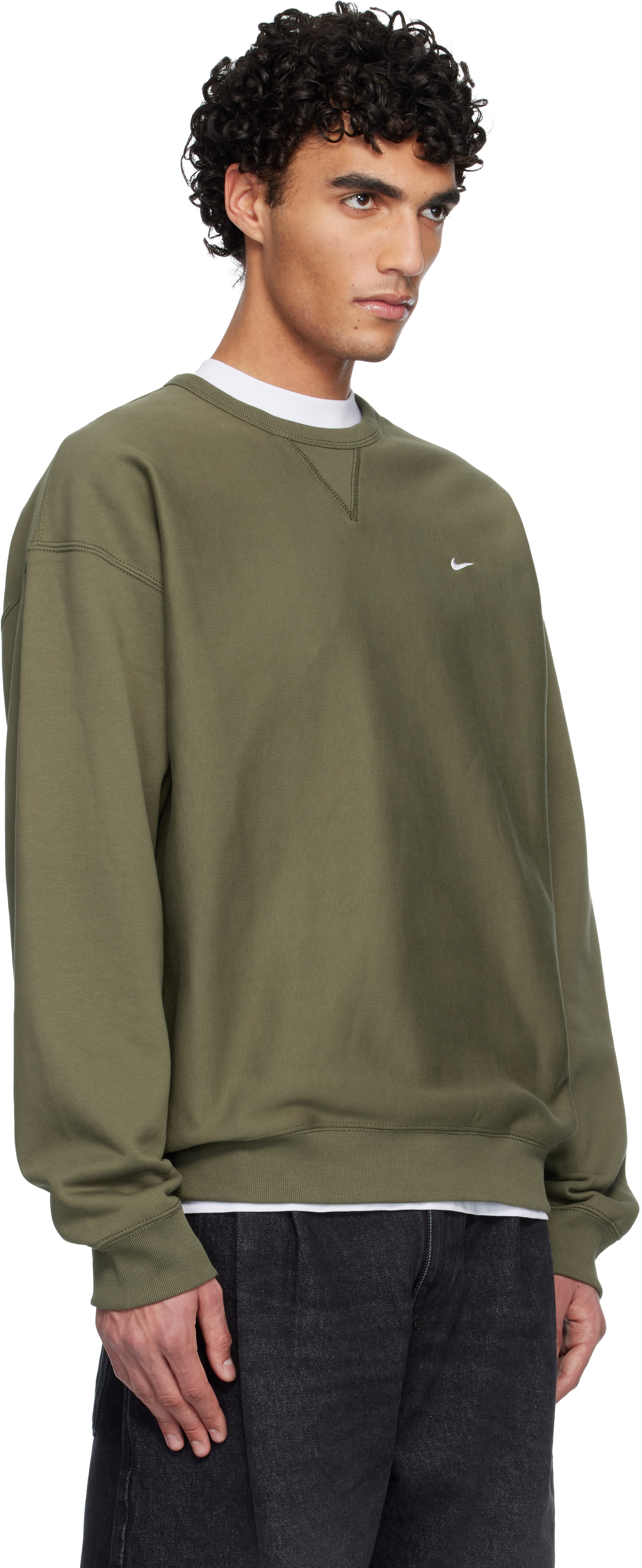 Nike - Pull molletonné vert à 'Swoosh'