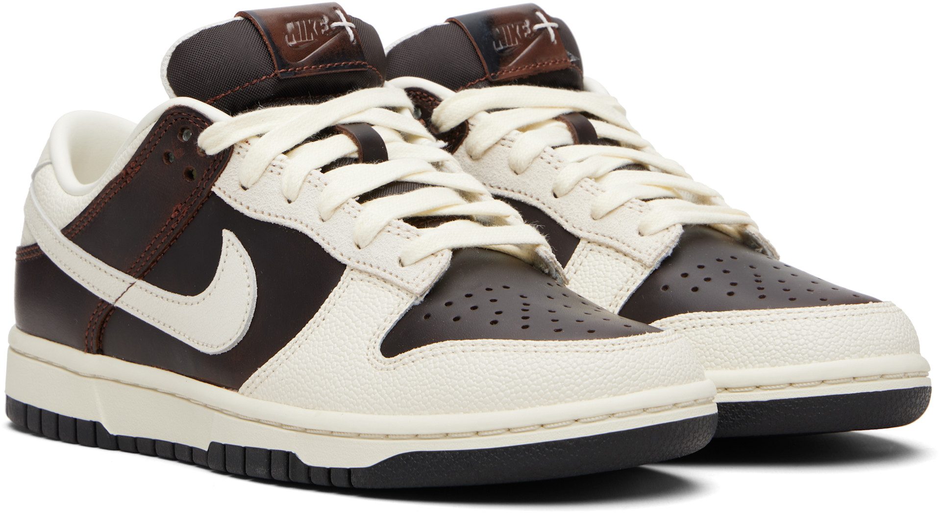 Nike: ブラウン＆オフホワイト Dunk Low Retro スニーカー | SSENSE 日本