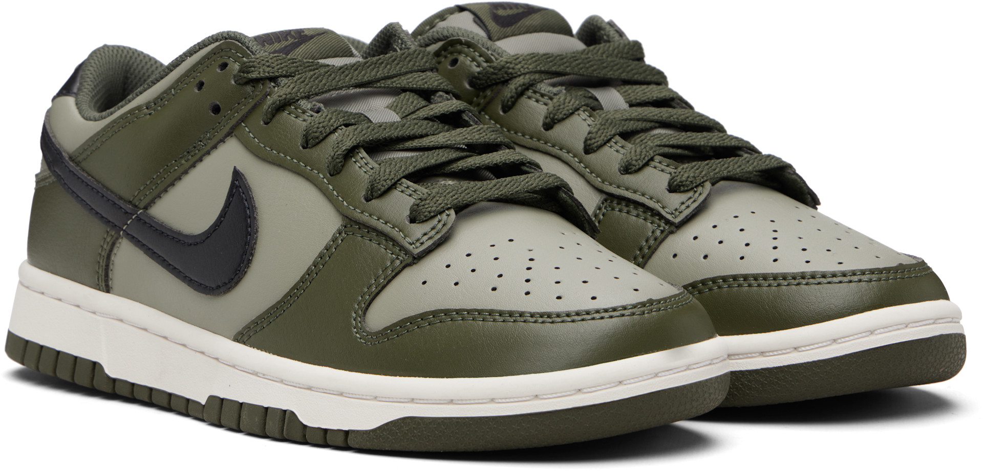 Nike - Baskets basses rétro Dunk vertes