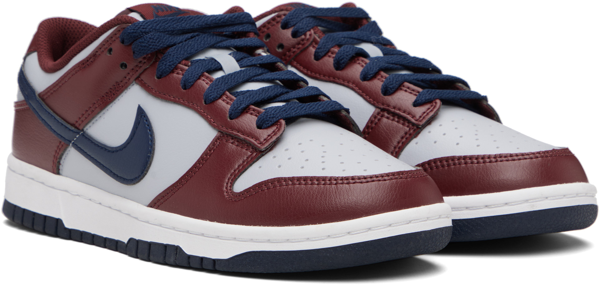 Nike: Burgundy & Gray Dunk Low Retro Sneakers | SSENSE