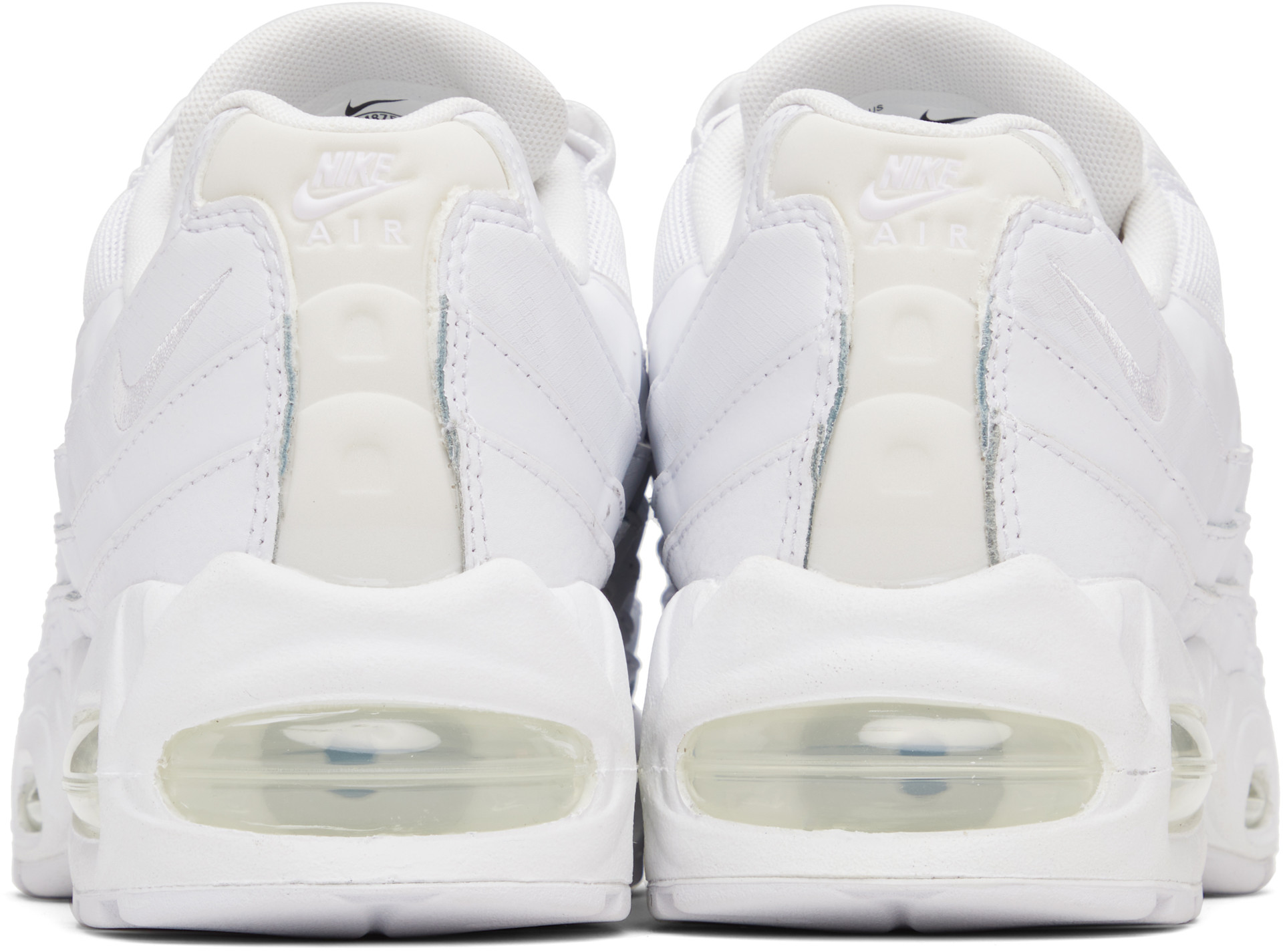 靴 NIKE AIR MAX 95 BIG BUBBLE TRIPLE WHIT Nike: White Air Max 95 Big Bubble Sneakers | SSENSE