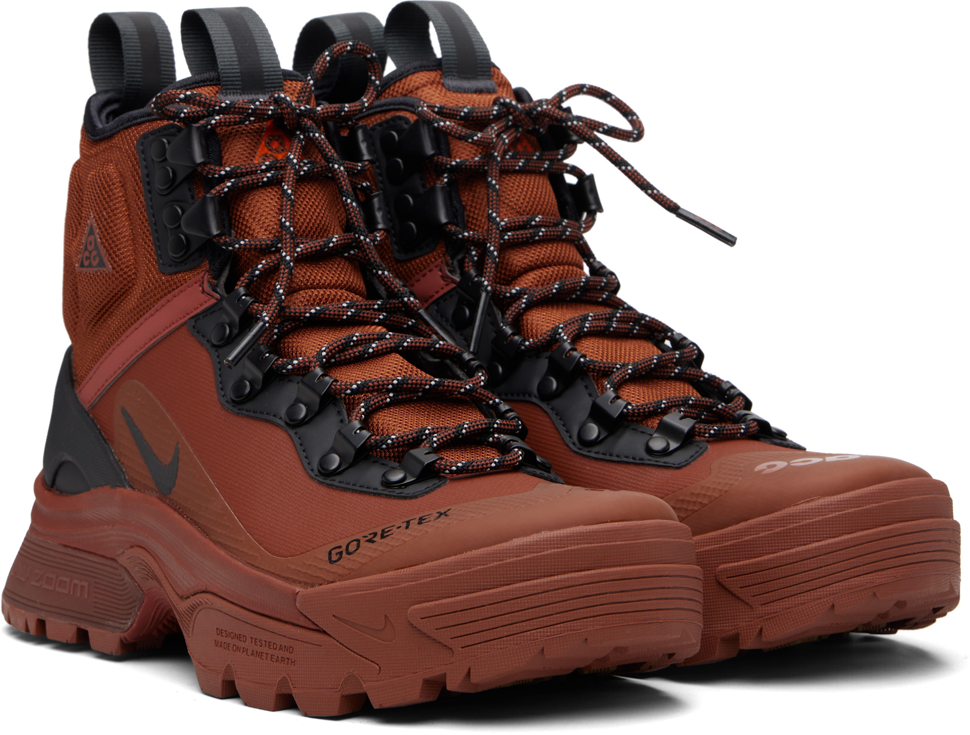 靴 NIKE ACG AIR ZOOM GAIADOME GORE-TEX Nike: Brown ACG Air Zoom Gaiadome GORE-TEX Boots | SSENSE