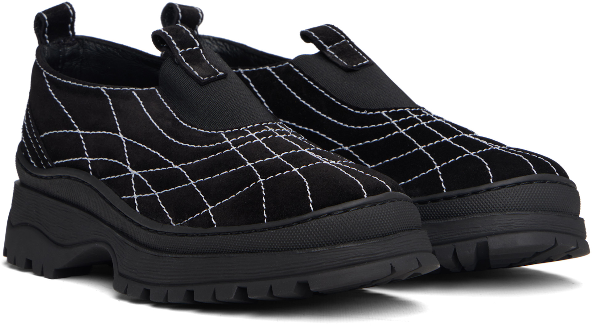 NICOLE SALDANA シューズ　38 Nicole Saldaña: Black Sacha Suede Sneakers | SSENSE