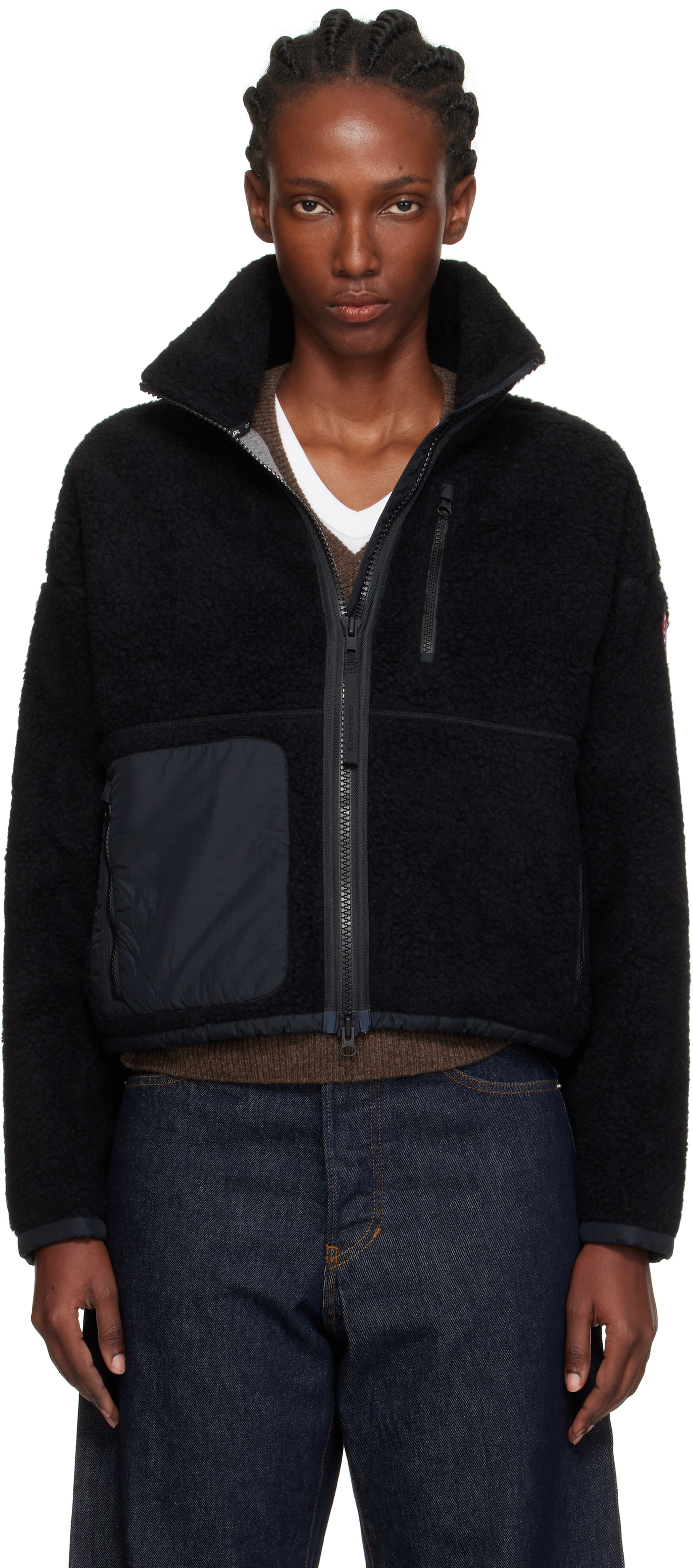 Canada Goose - Pull Simcoe noir en molleton à glissière