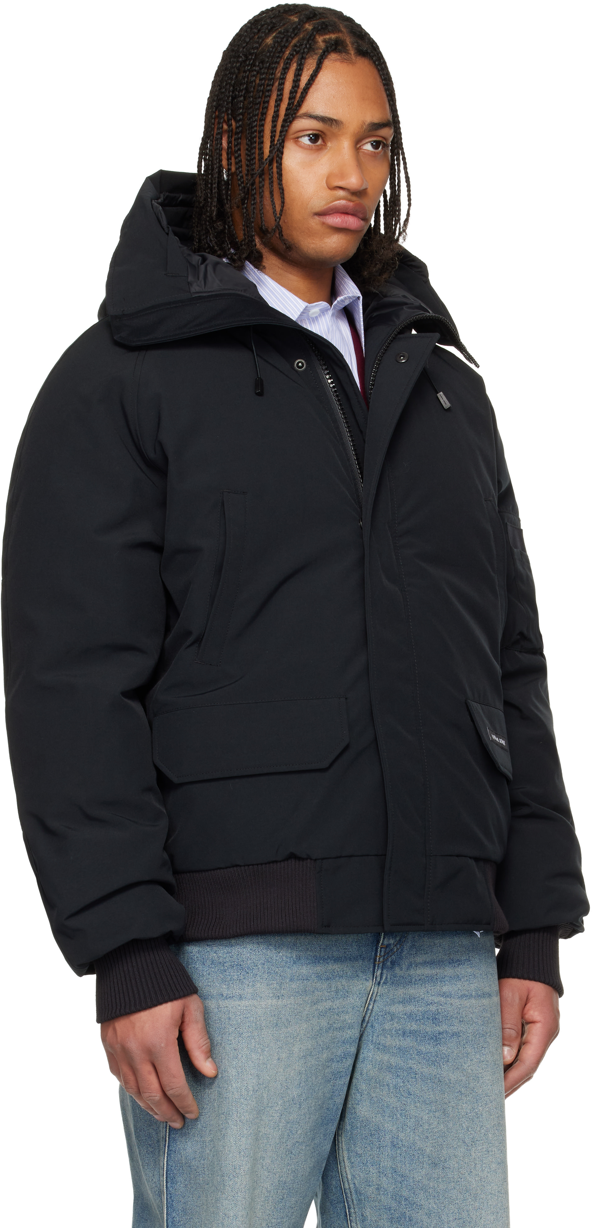 Canada Goose - 블랙 칠리왁 보머 다운 재킷