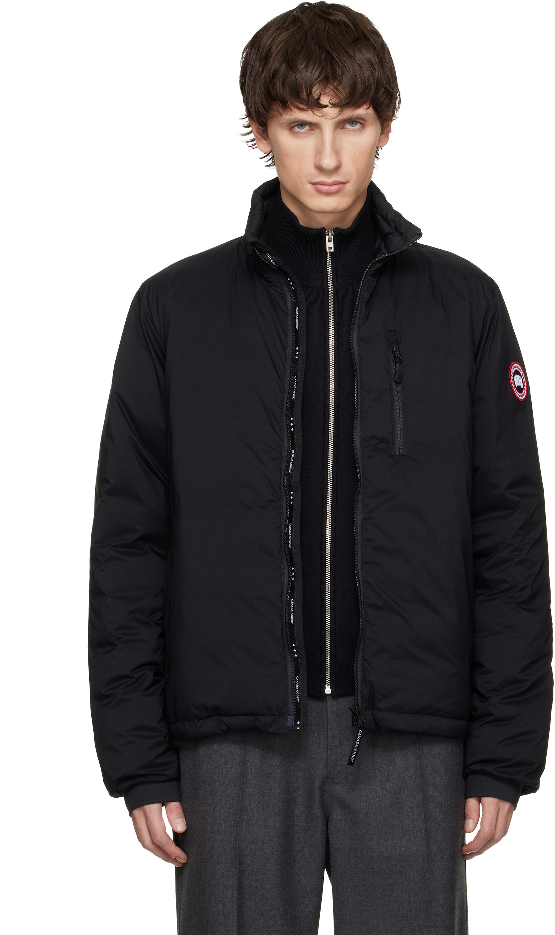 Canada Goose - 블랙 로지 다운 재킷
