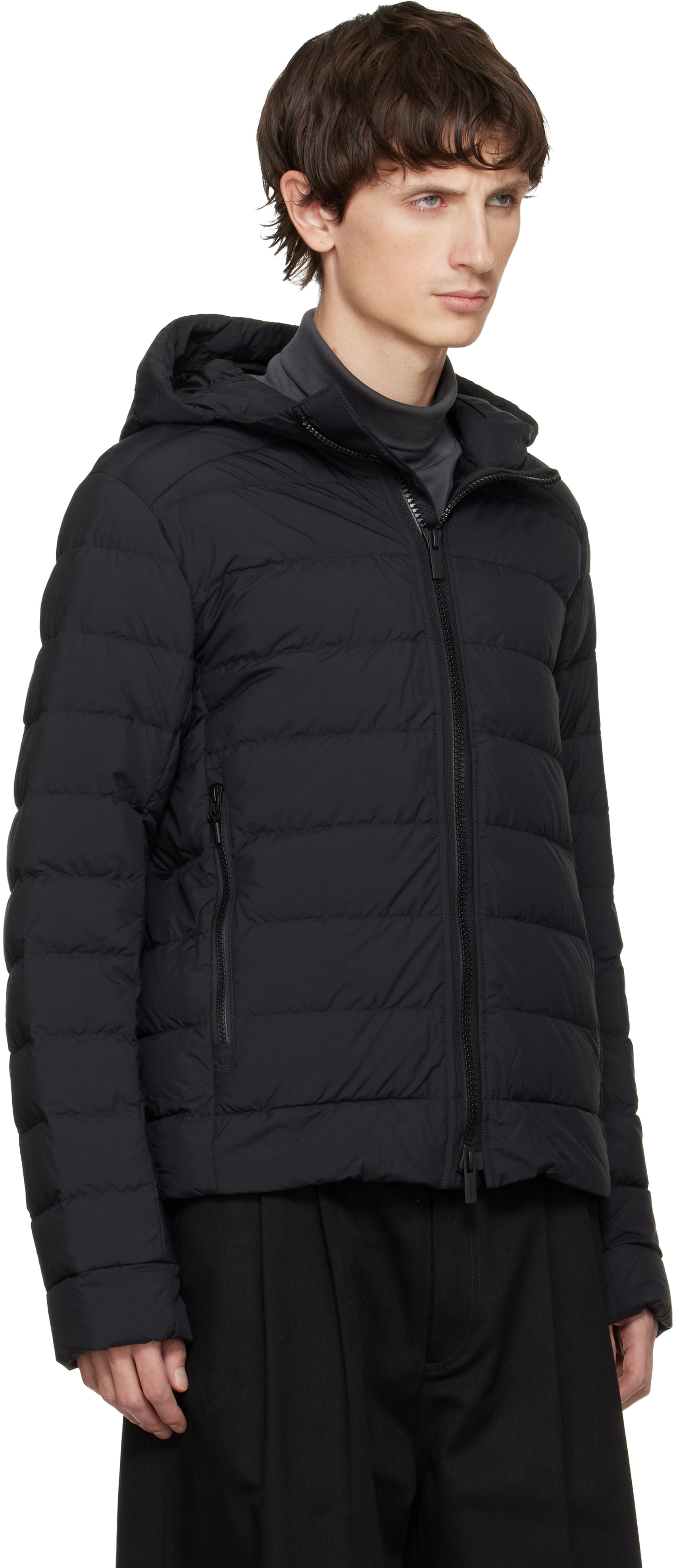 Canada Goose - 블랙 크로프턴 엔듀라럭스 다운 재킷
