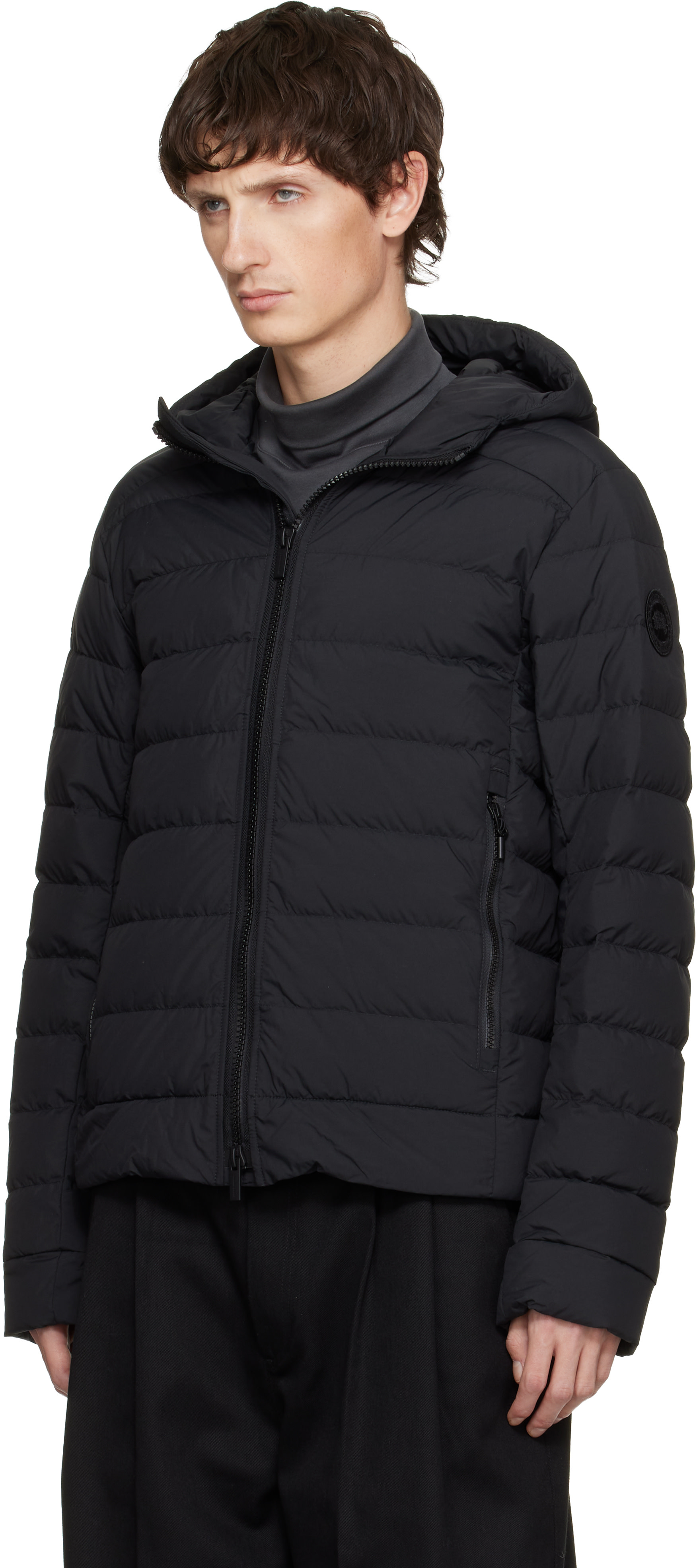 Canada Goose - 블랙 크로프턴 엔듀라럭스 다운 재킷