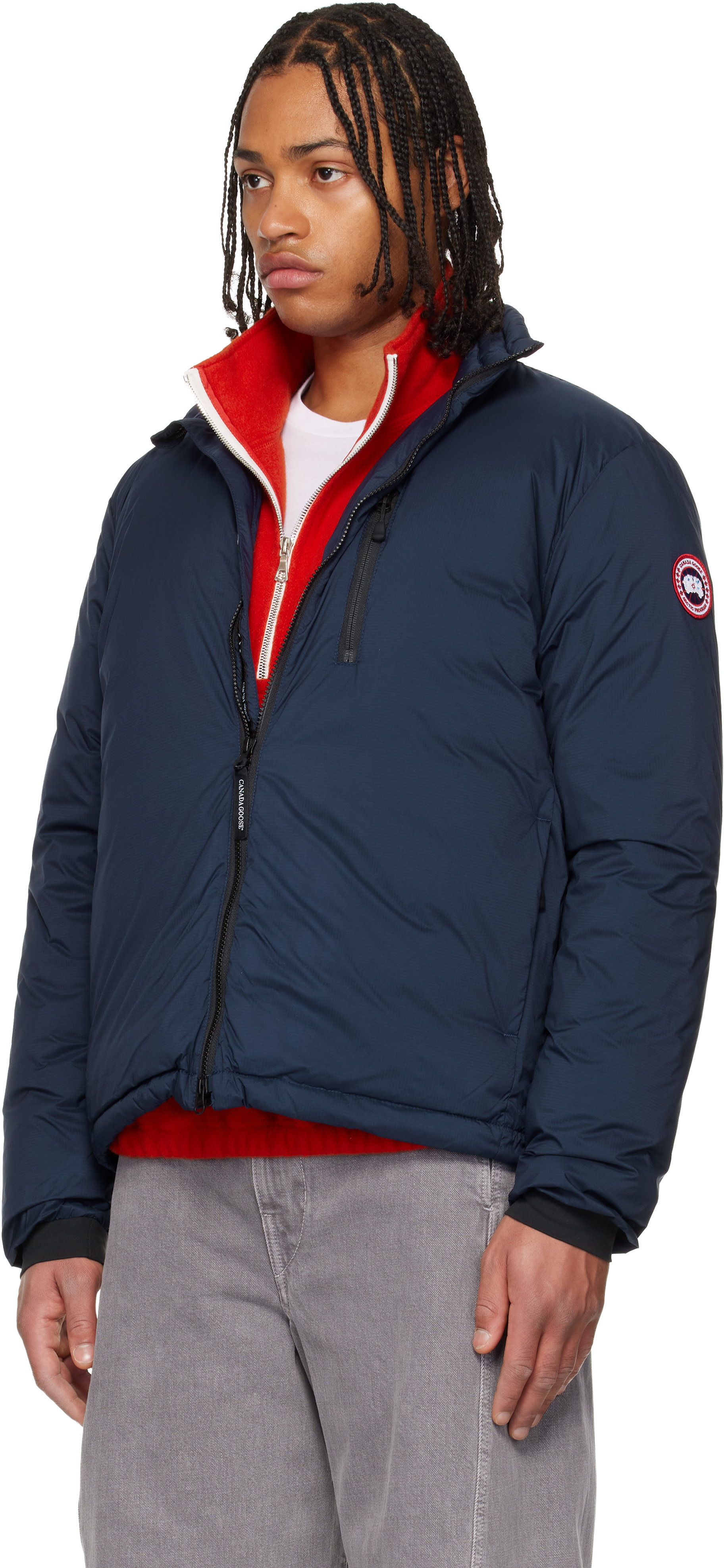 Canada Goose - 네이비 로지 다운 재킷