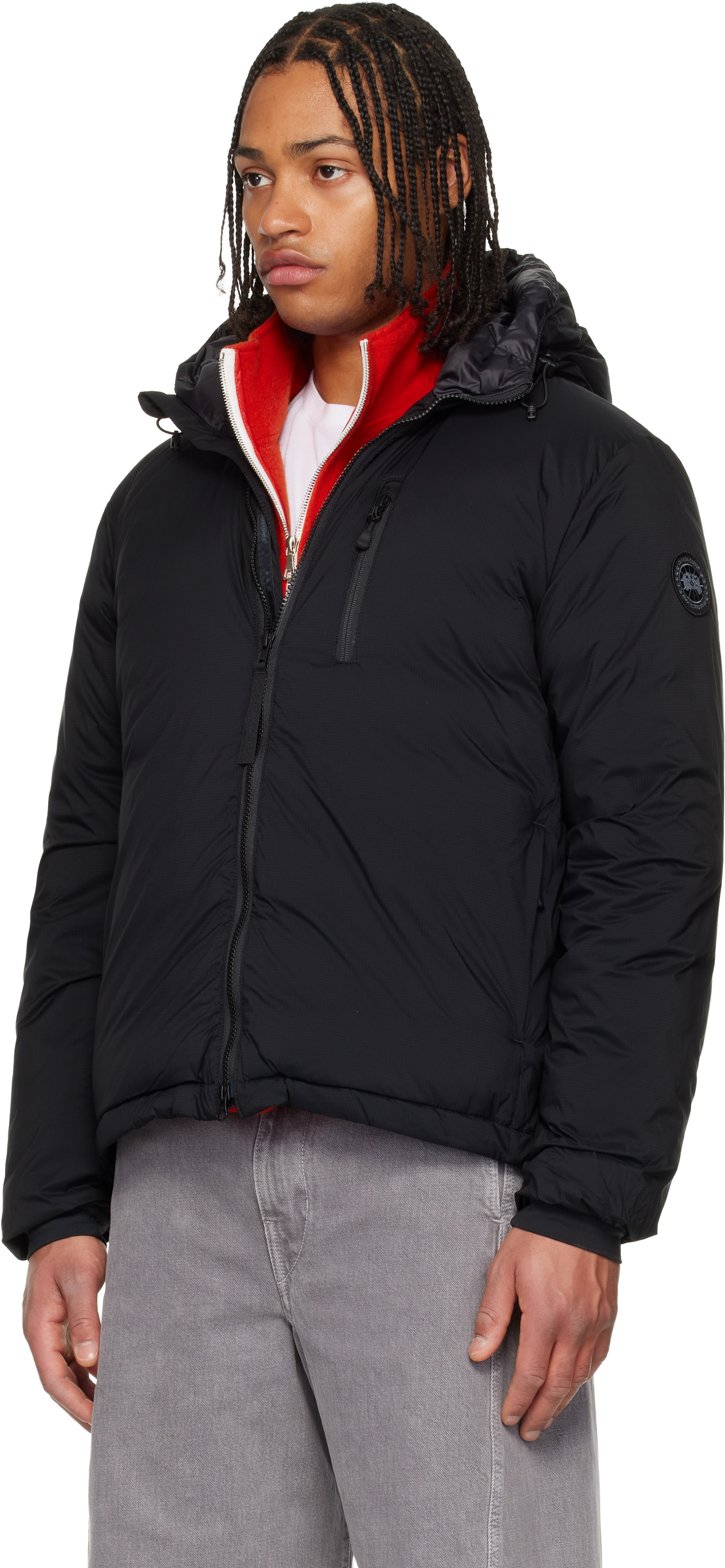 Canada Goose - 블랙 블랙라벨 로지 후드 다운 재킷