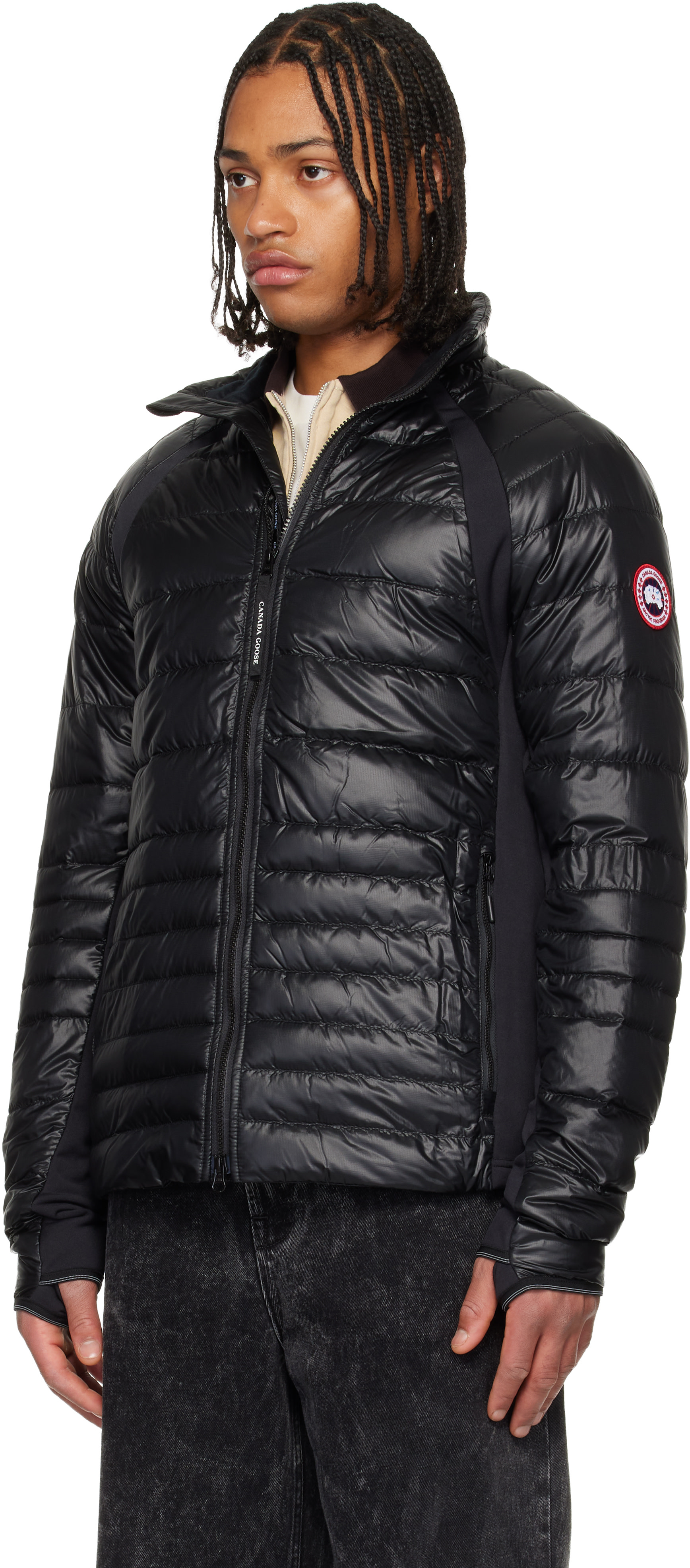 Canada Goose - 블랙 하이브릿지 라이트 다운 재킷