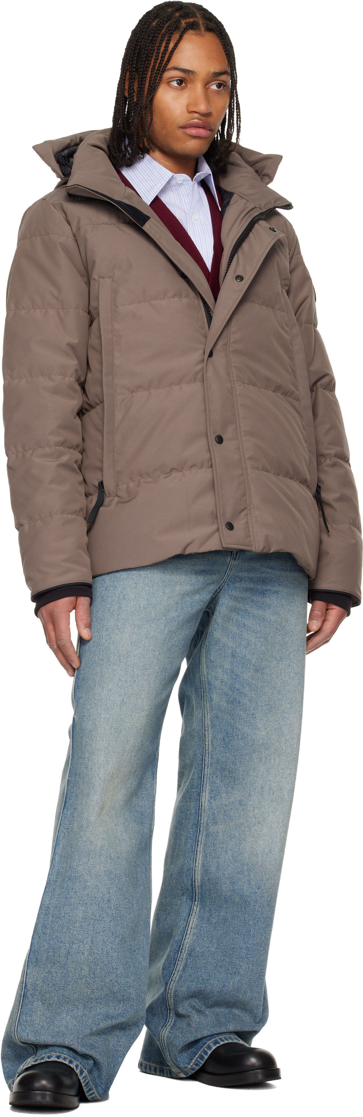 Canada Goose - トープ 'Black Label' Wyndham ダウンジャケット