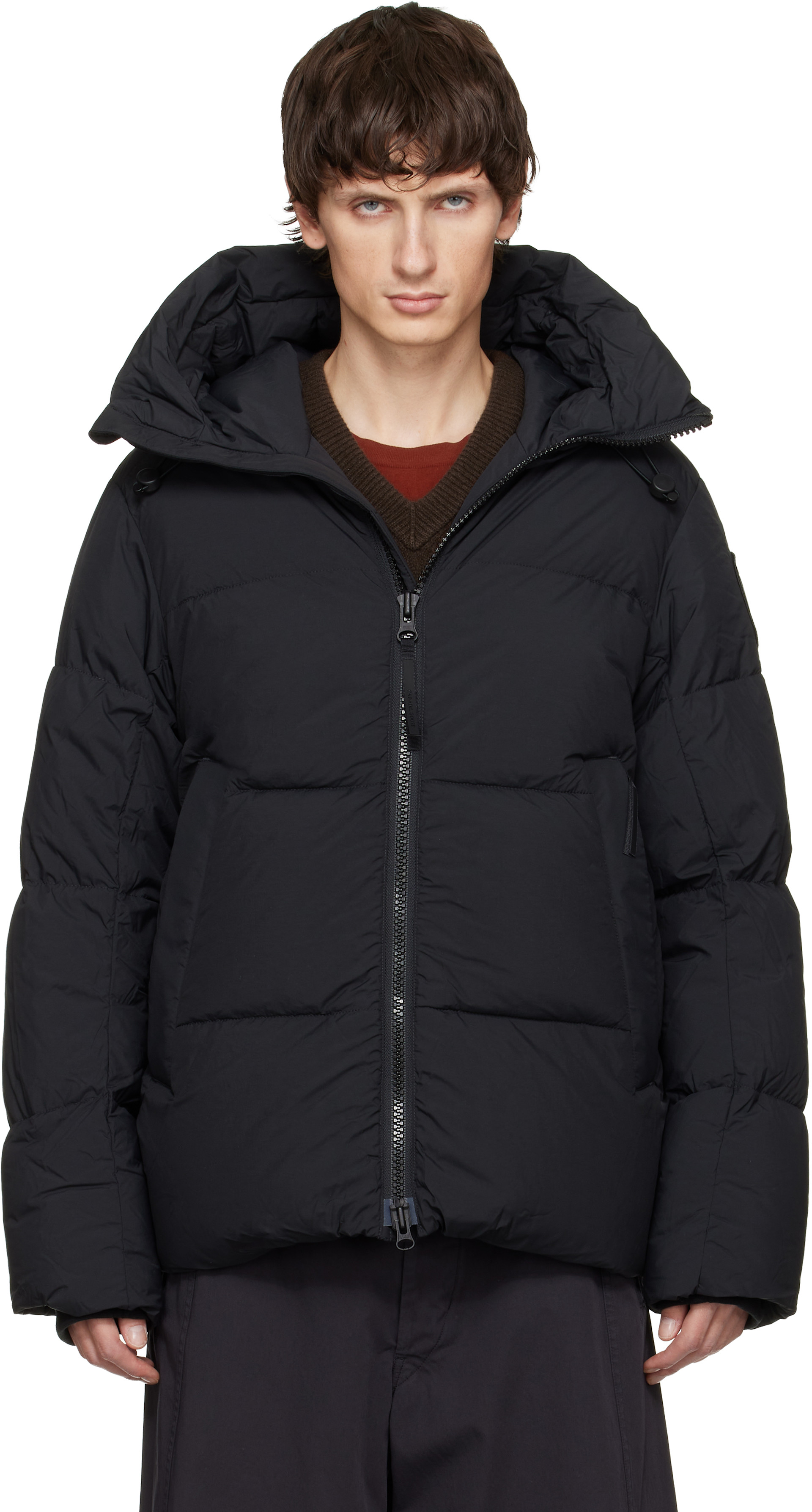Canada Goose - 블랙 크로프턴 패딩 엔듀라럭스 블랙 라벨 다운 재킷