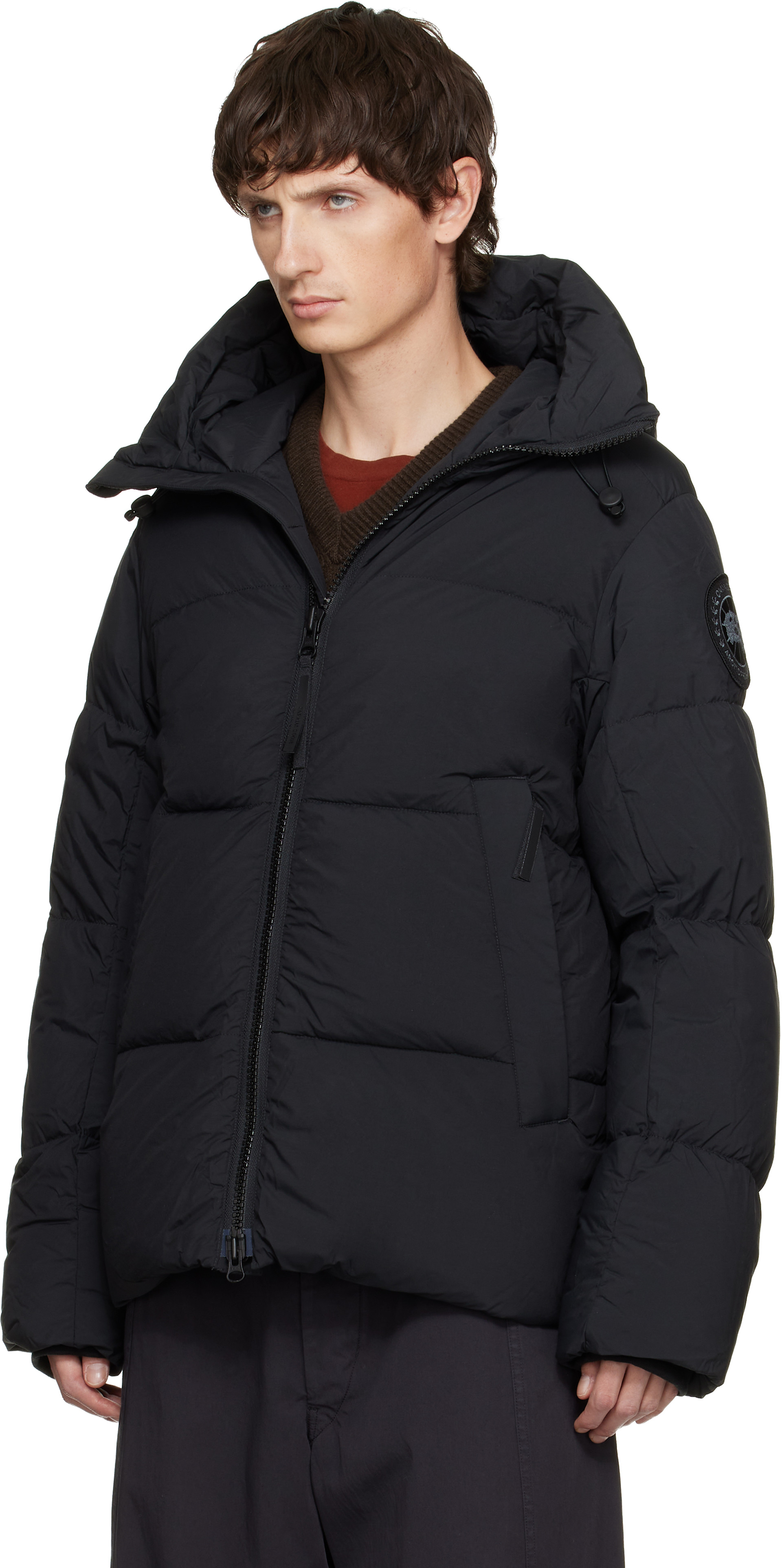 Canada Goose - 블랙 크로프턴 패딩 엔듀라럭스 블랙 라벨 다운 재킷
