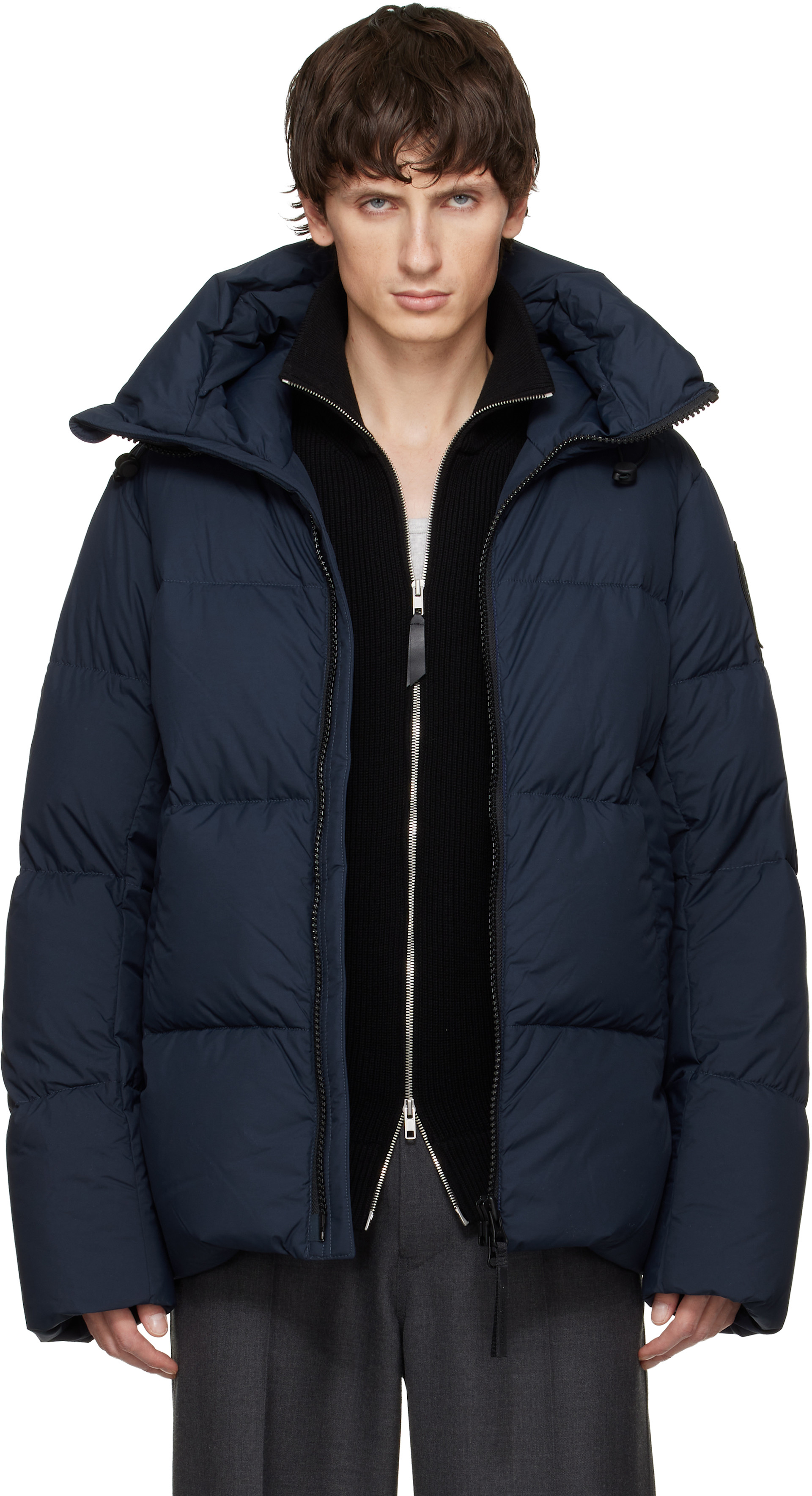Canada Goose - ネイビー 'Black Label' Crofton パファー エンデュラリュクス ダウンジャケット