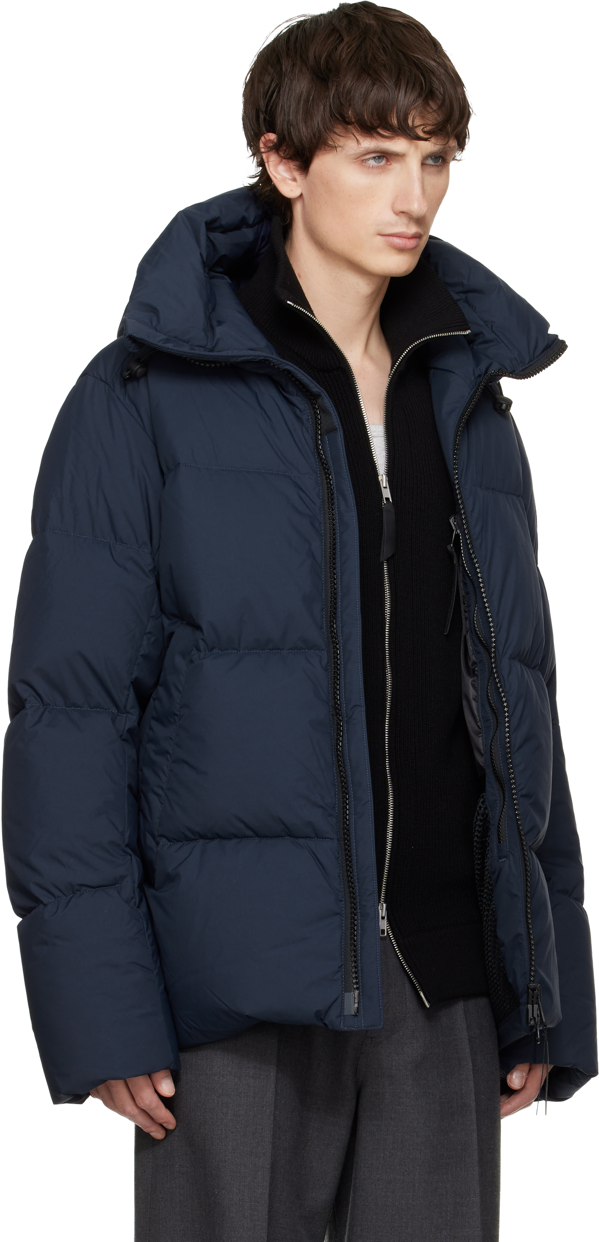 Canada Goose - ネイビー 'Black Label' Crofton パファー エンデュラリュクス ダウンジャケット
