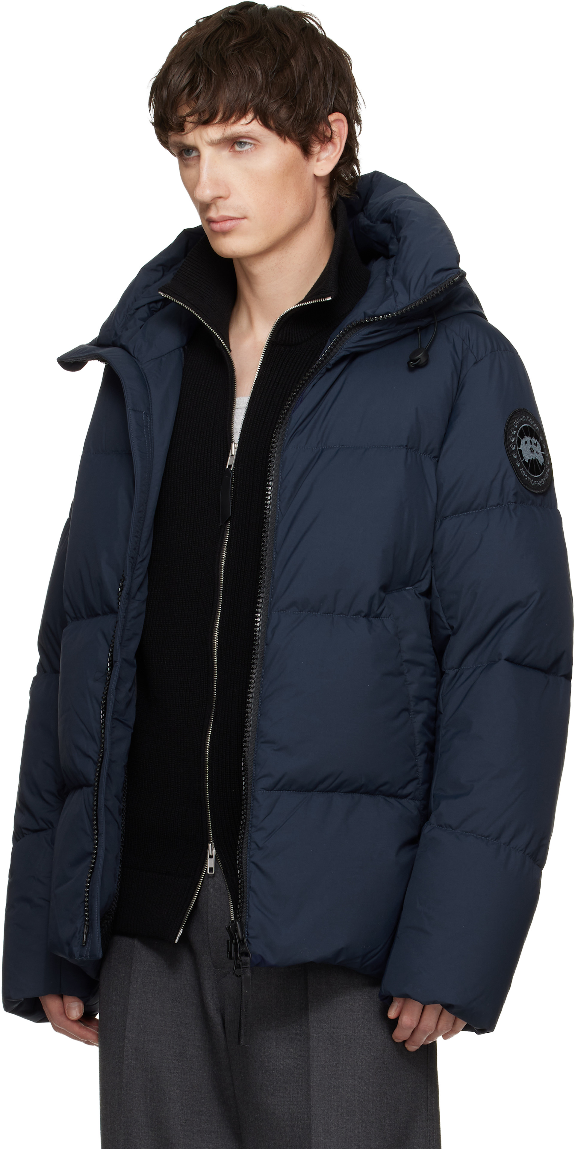 Canada Goose - ネイビー 'Black Label' Crofton パファー エンデュラリュクス ダウンジャケット