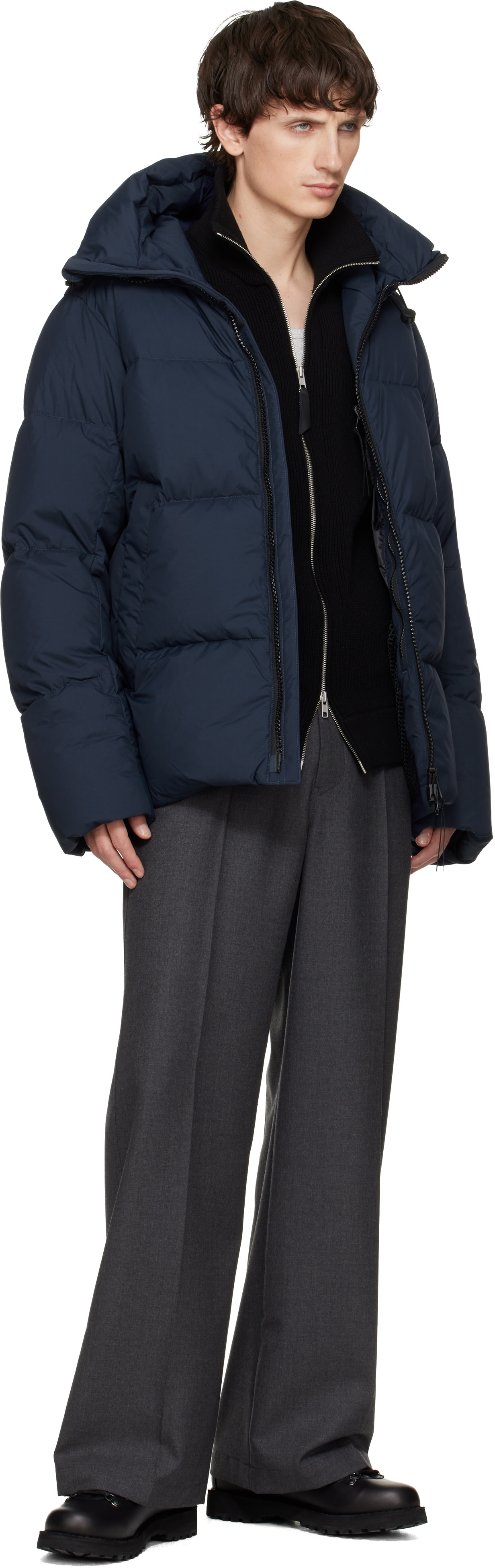 Canada Goose - ネイビー 'Black Label' Crofton パファー エンデュラリュクス ダウンジャケット
