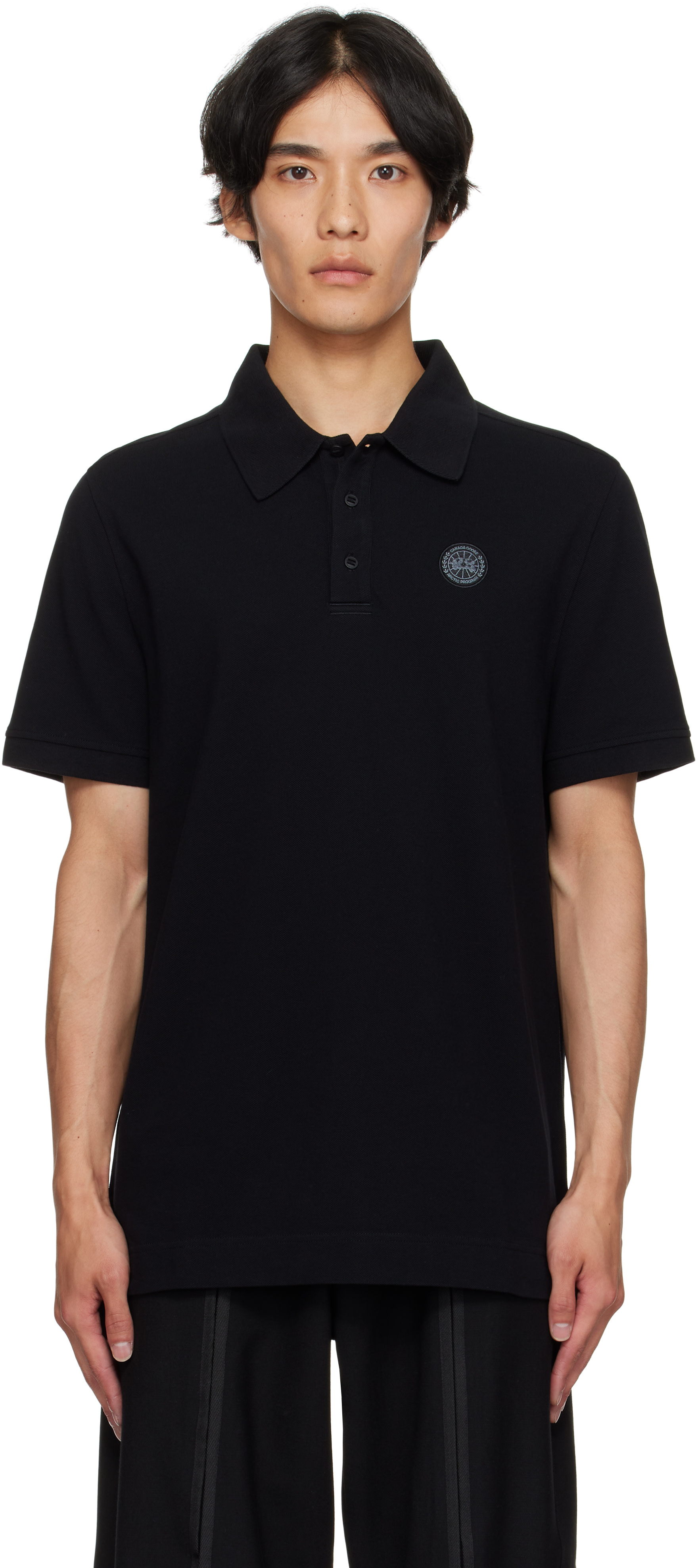   Beckley Polo ブラック L Canada Goose: Black 'Black Label' Beckley Polo | SSENSE Canada