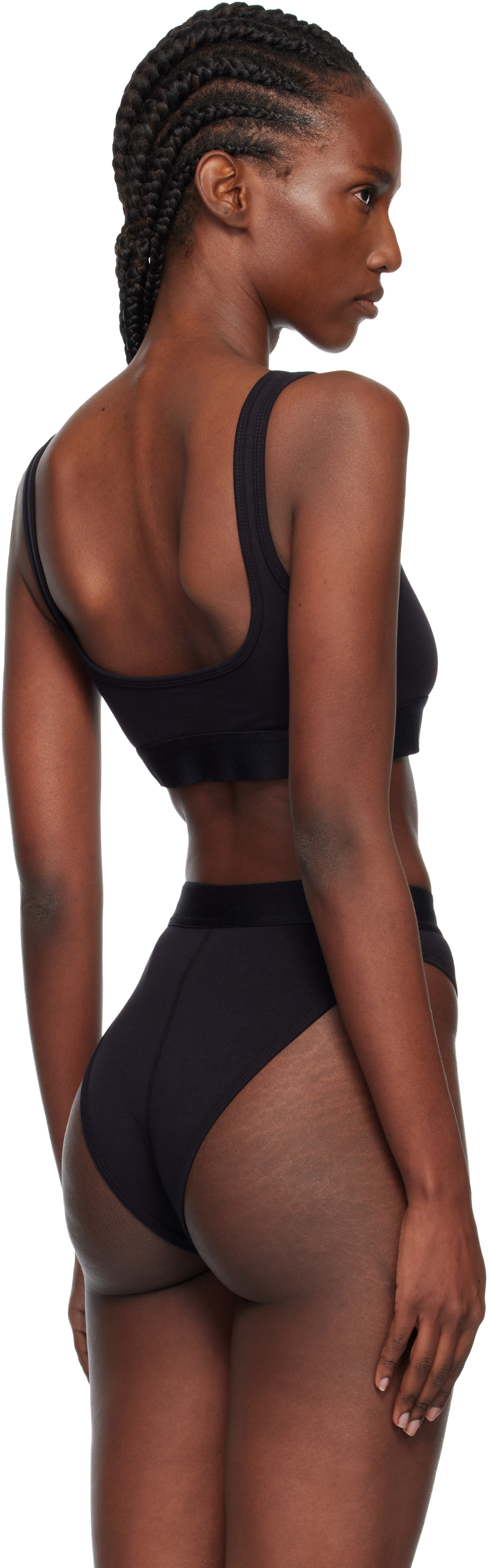 下着・アンダーウェア (rrr) marine serre moon sports bra Moon Logo Stretched Jersey Sport Bra • Marine Serre