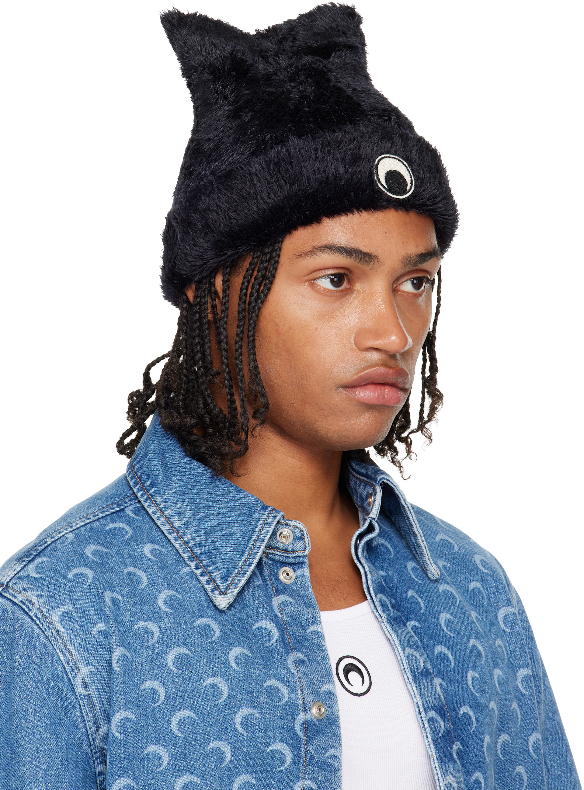 MARINE SERRE ビーニー マリーン セル - MARINE SERRE | BEANIE-Black-Fの通販 | RESTIR リステア