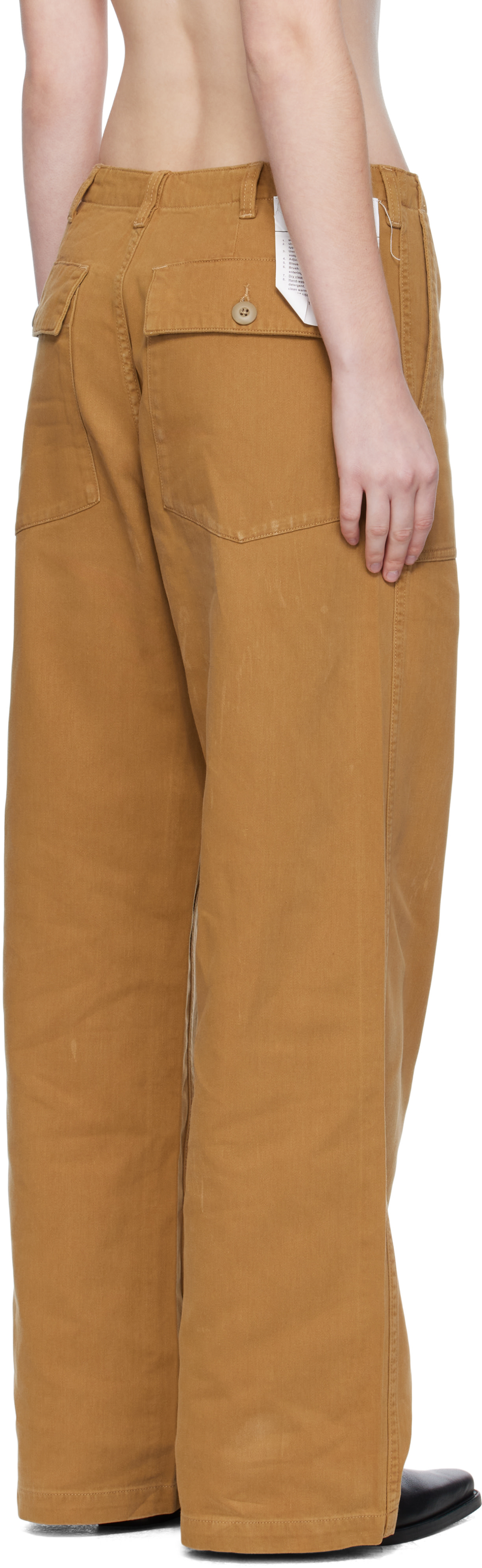 R13 - Pantalon utilitaire ample brun clair