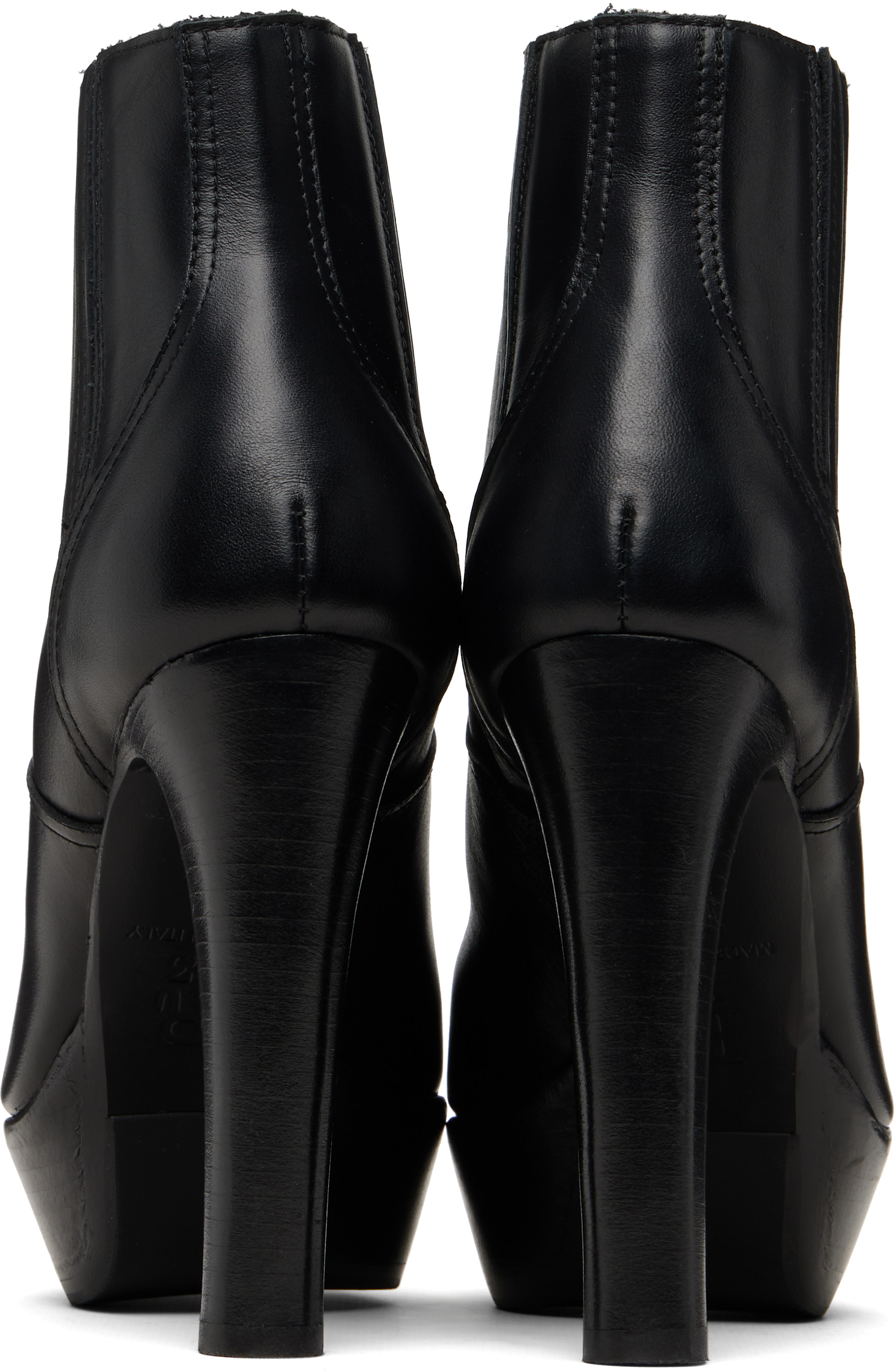 R13: Black Pointy Toe Platform Heeled Ankle Boots | SSENSE