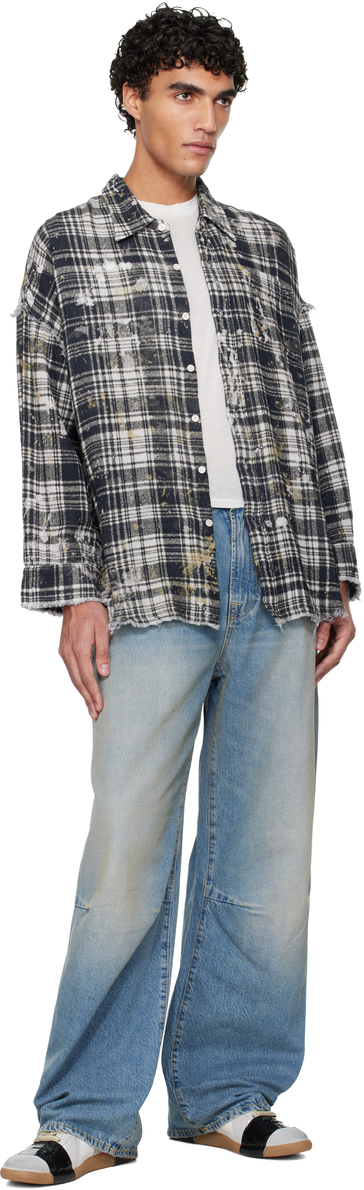 R13: Blue Wayne Articulated Knee Jeans | SSENSE Japan