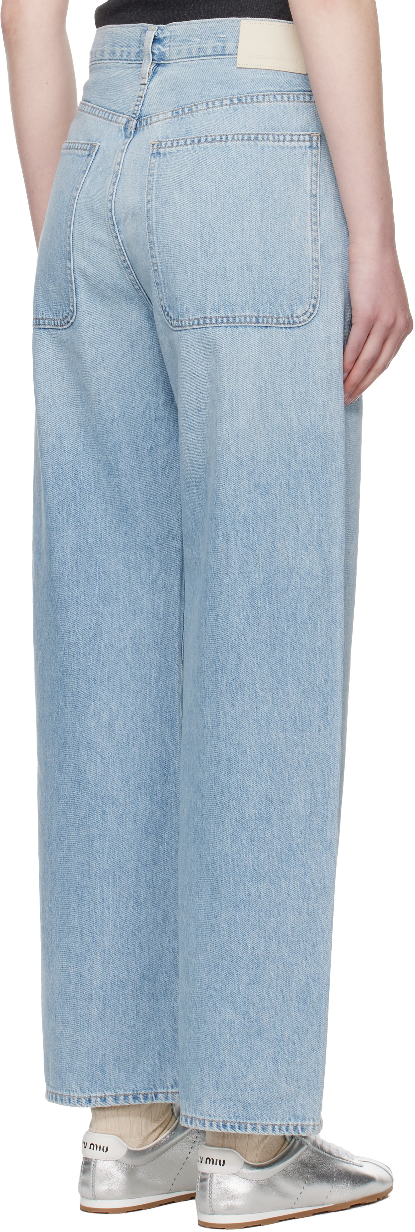 Citizens of Humanity: Blue Wide Ayla Cargo Jeans | SSENSE Canada