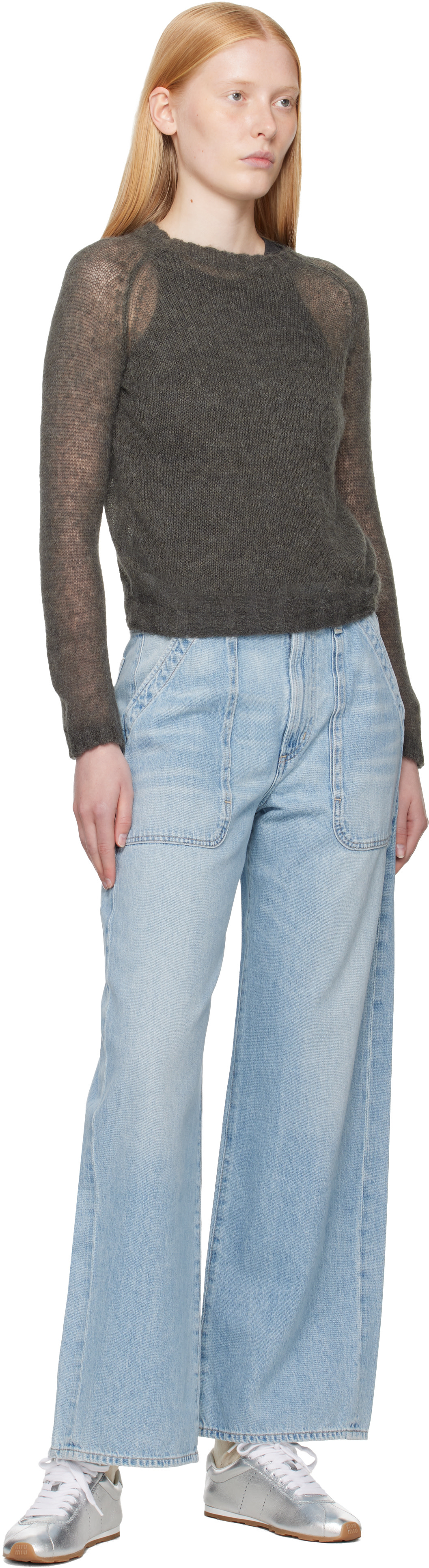 Citizens of Humanity: Blue Wide Ayla Cargo Jeans | SSENSE Canada