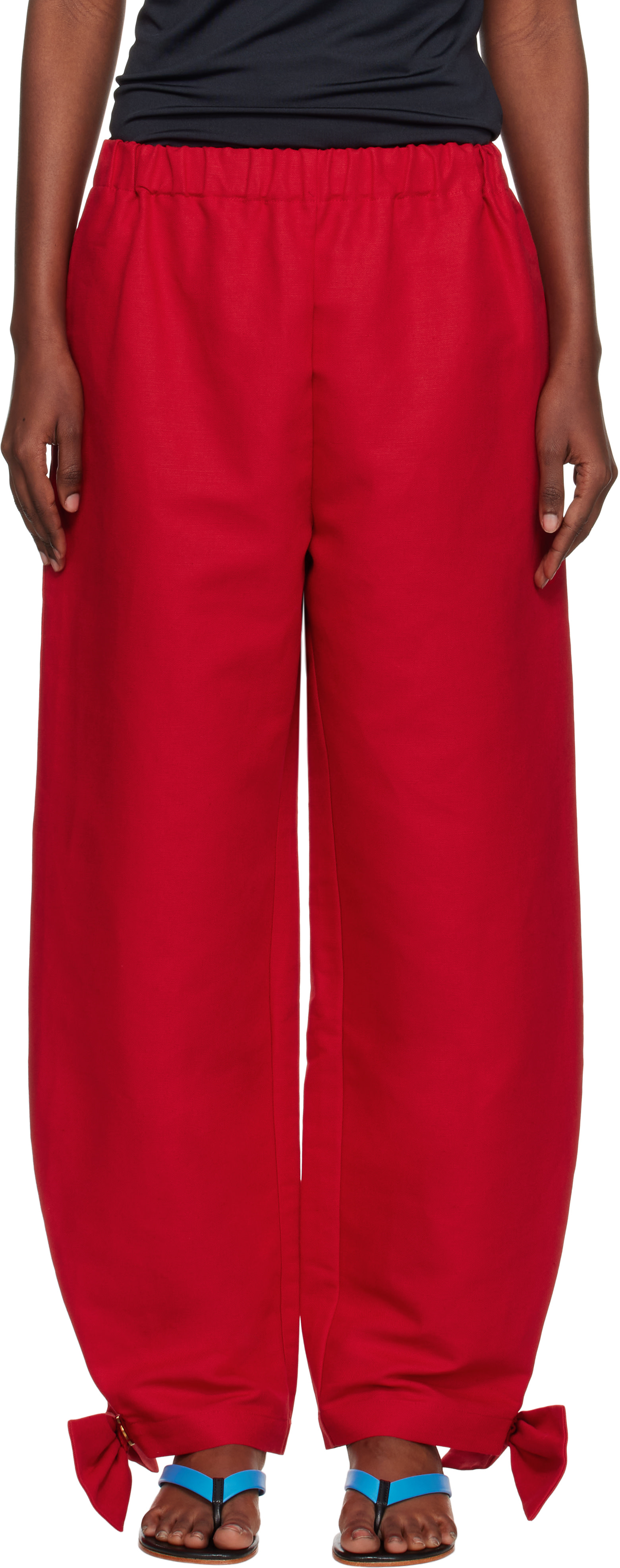 Caro Editions - Pantalon Coco rouge à boucles