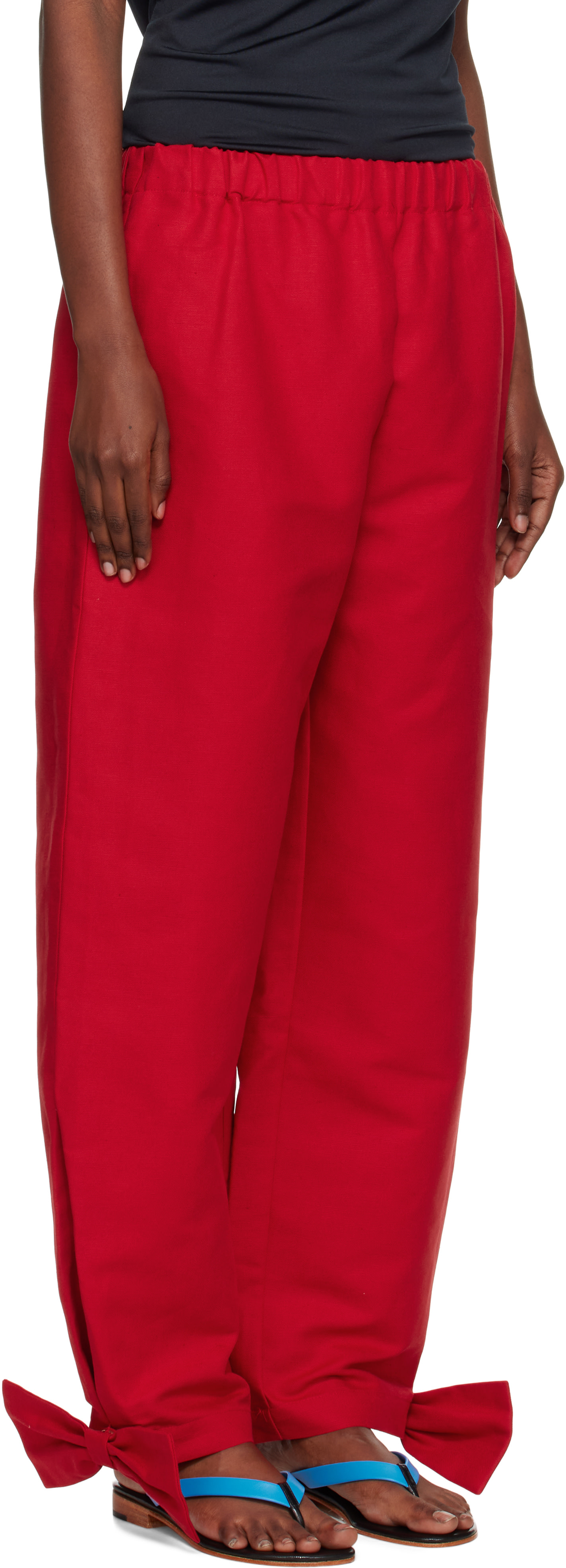 Caro Editions - Pantalon Coco rouge à boucles