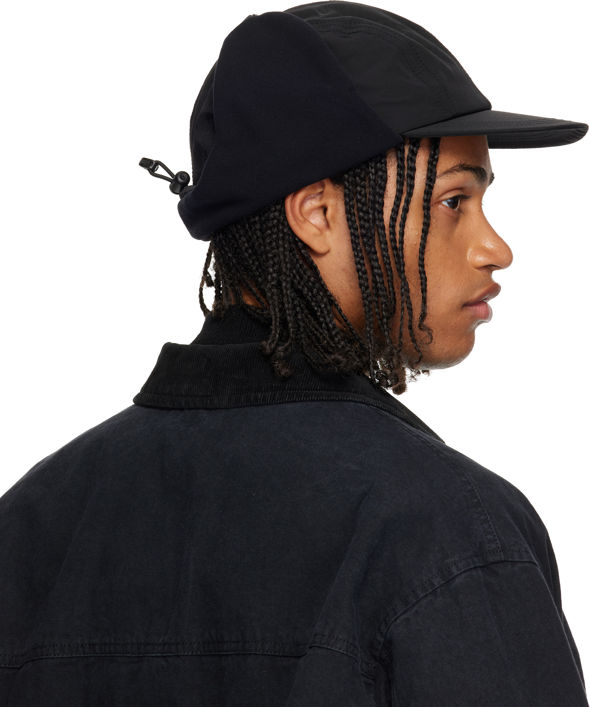 Comme des Garçons Homme: Black Fleece Earflap Cap | SSENSE