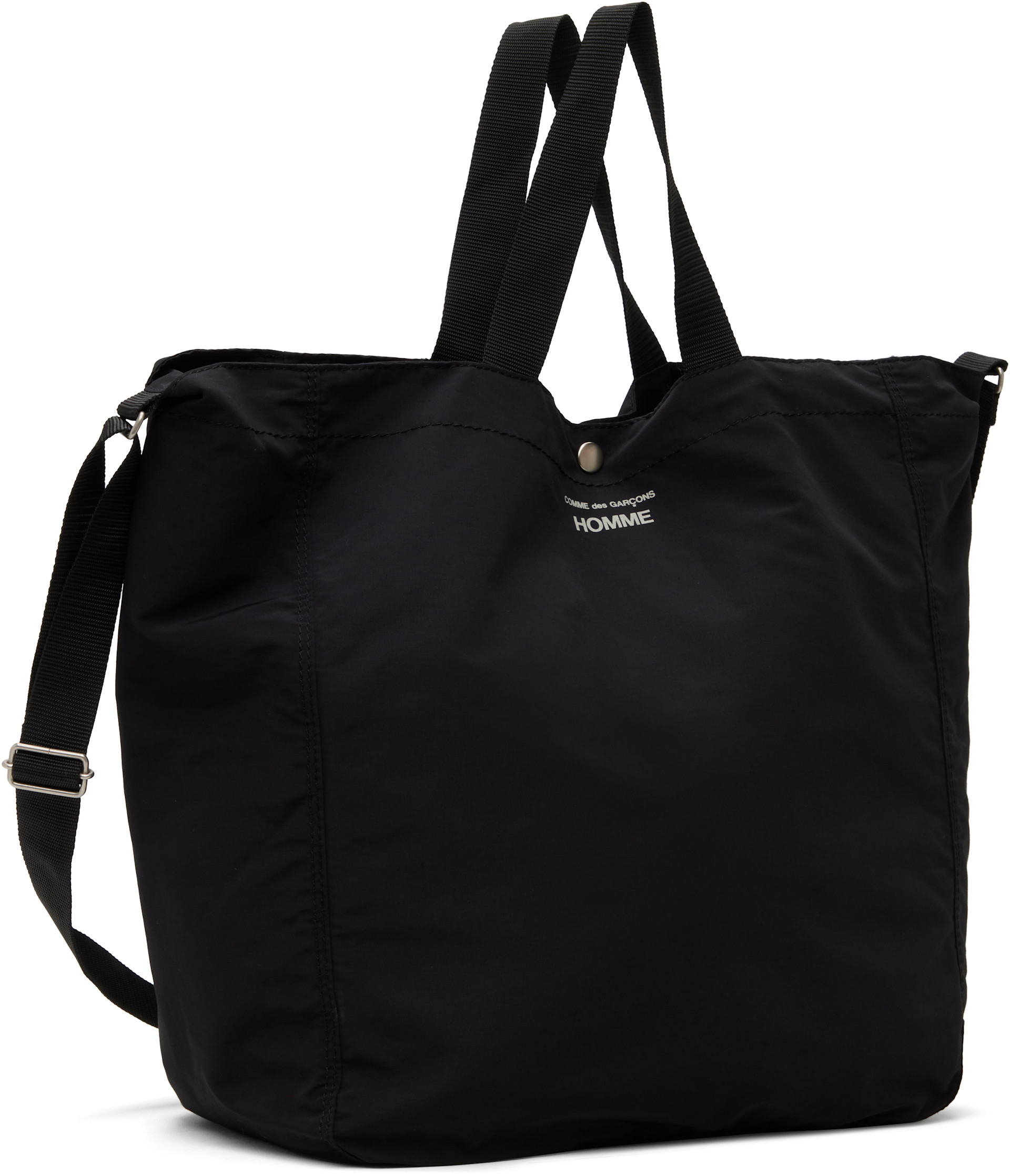 Comme des Garçons Homme: ブラック コットン ナイロン グログラン