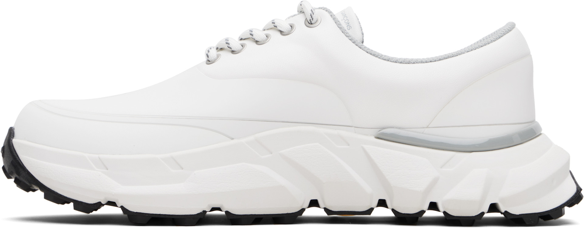 Comme des Garçons Homme: ホワイト Synthetic Leather ローカット