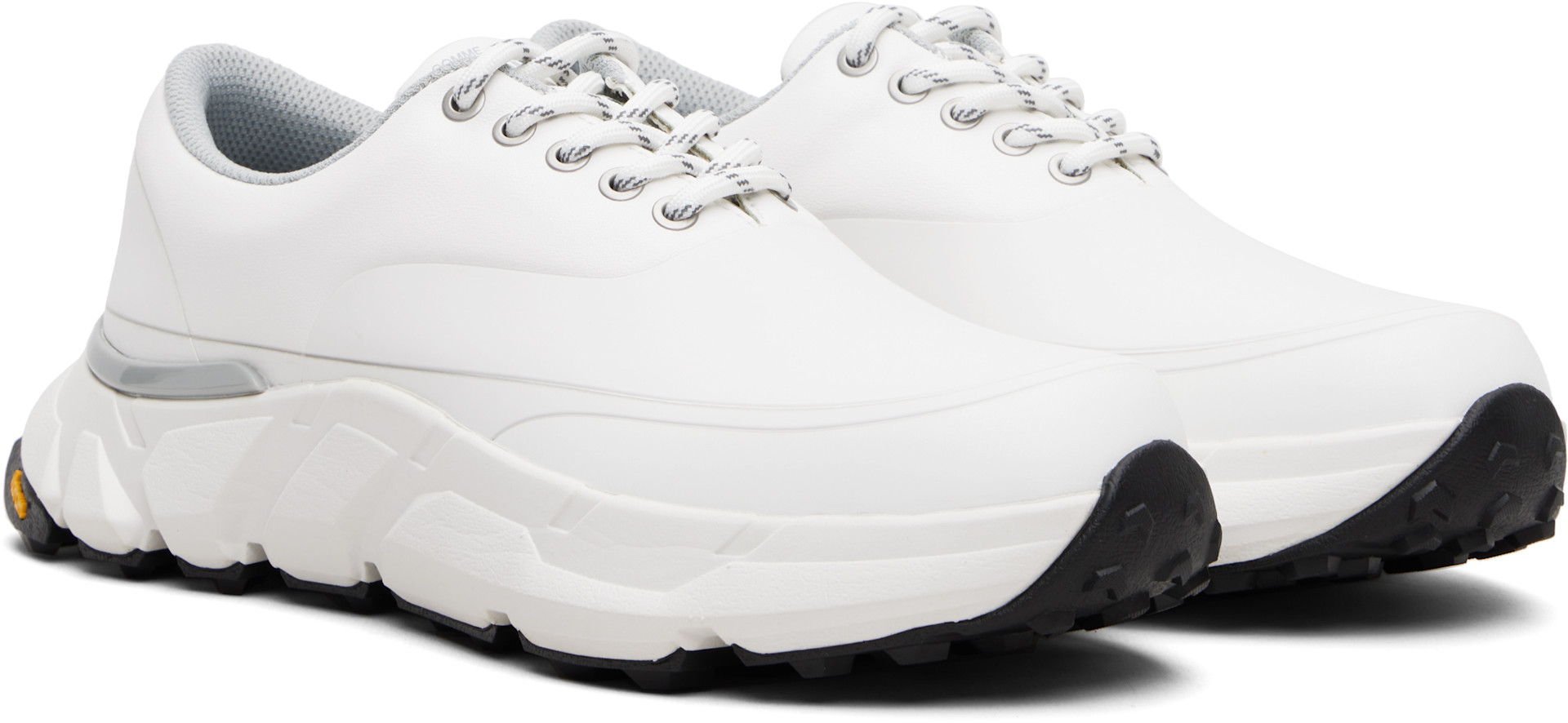 Comme des Garçons Homme: ホワイト Synthetic Leather ローカット