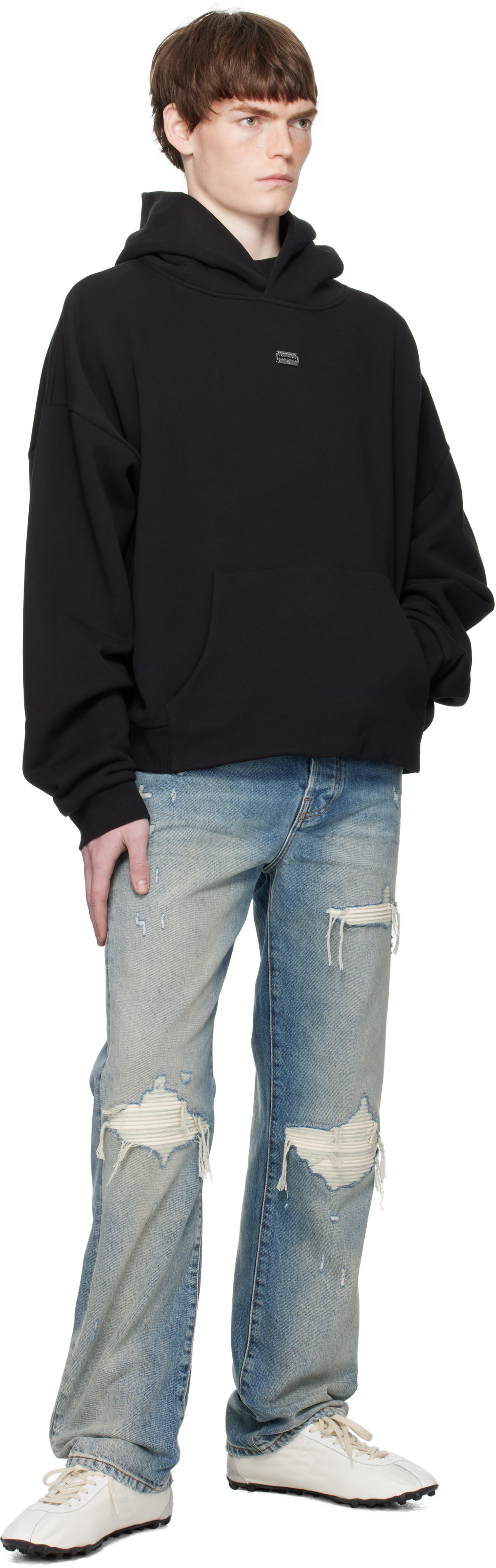 Stolen Girlfriends Club: Black Stolen Razor Hoodie | SSENSE